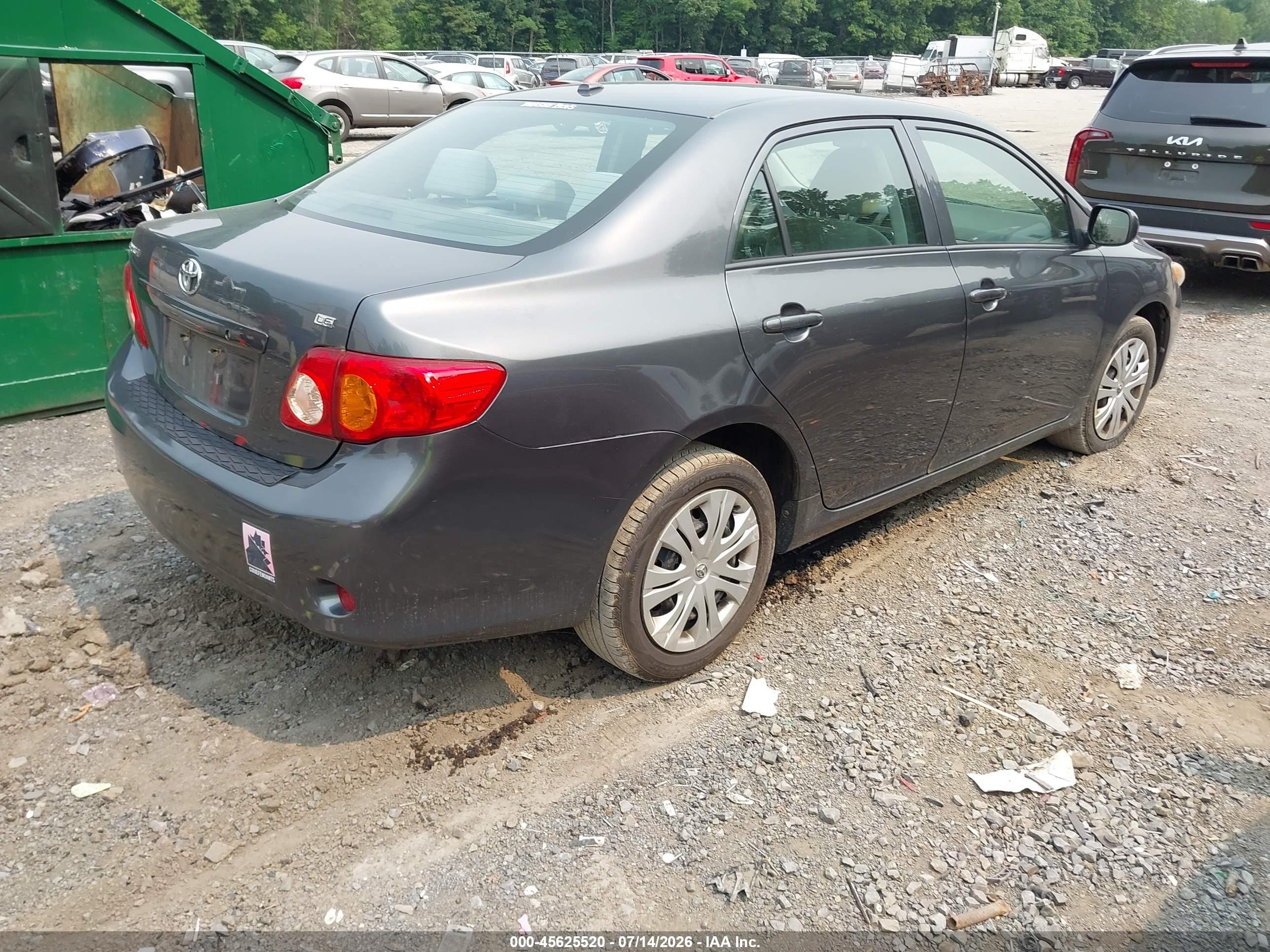 2010 Toyota Corolla Le Gray vin: 2T1BU4EE6AC302182