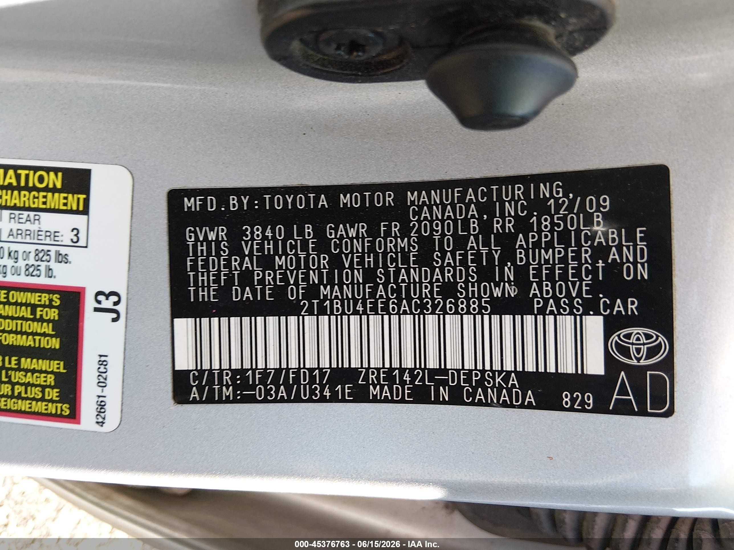 2010 Toyota Corolla S Gray vin: 2T1BU4EE6AC326885