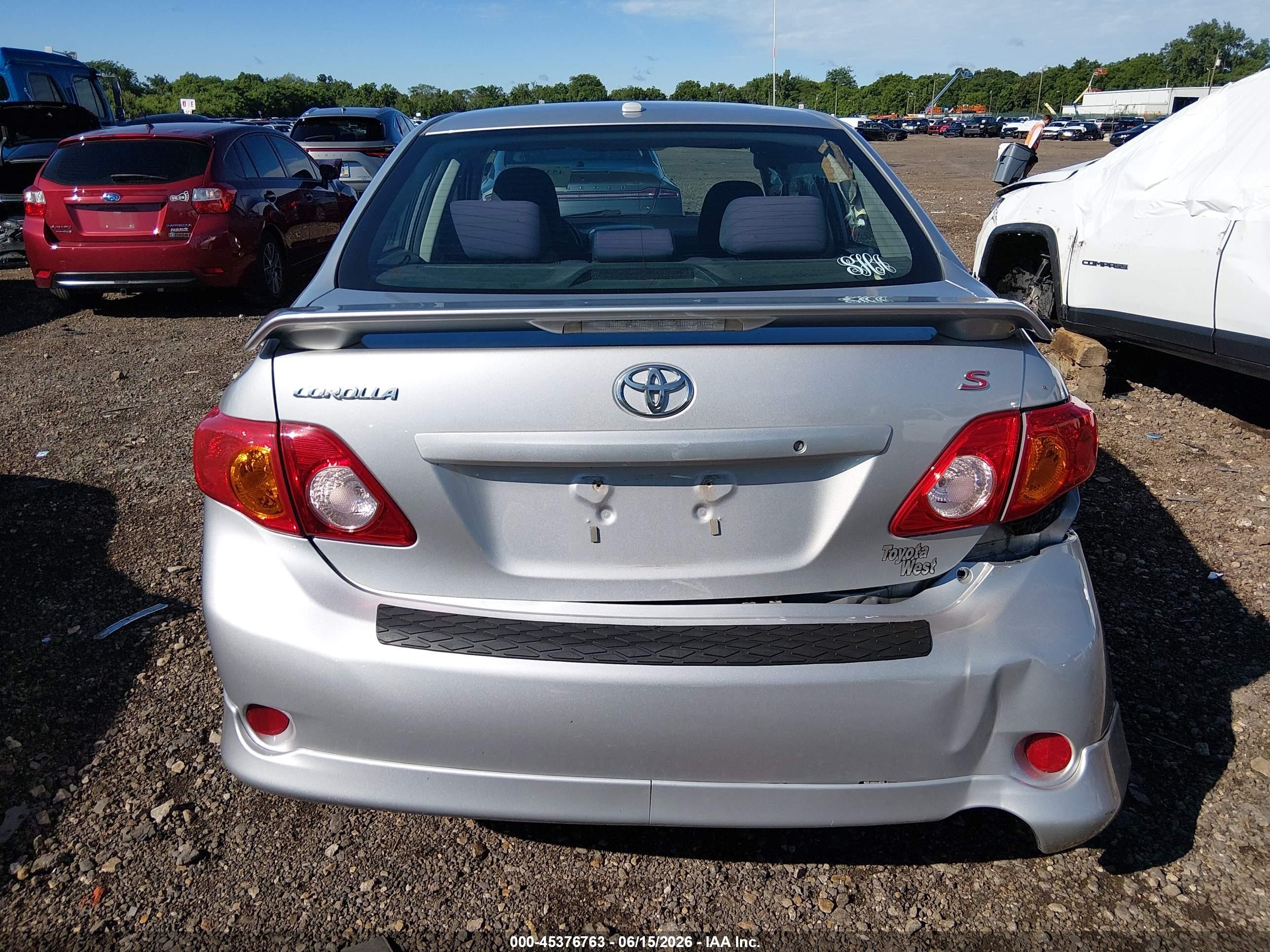 2010 Toyota Corolla S Gray vin: 2T1BU4EE6AC326885