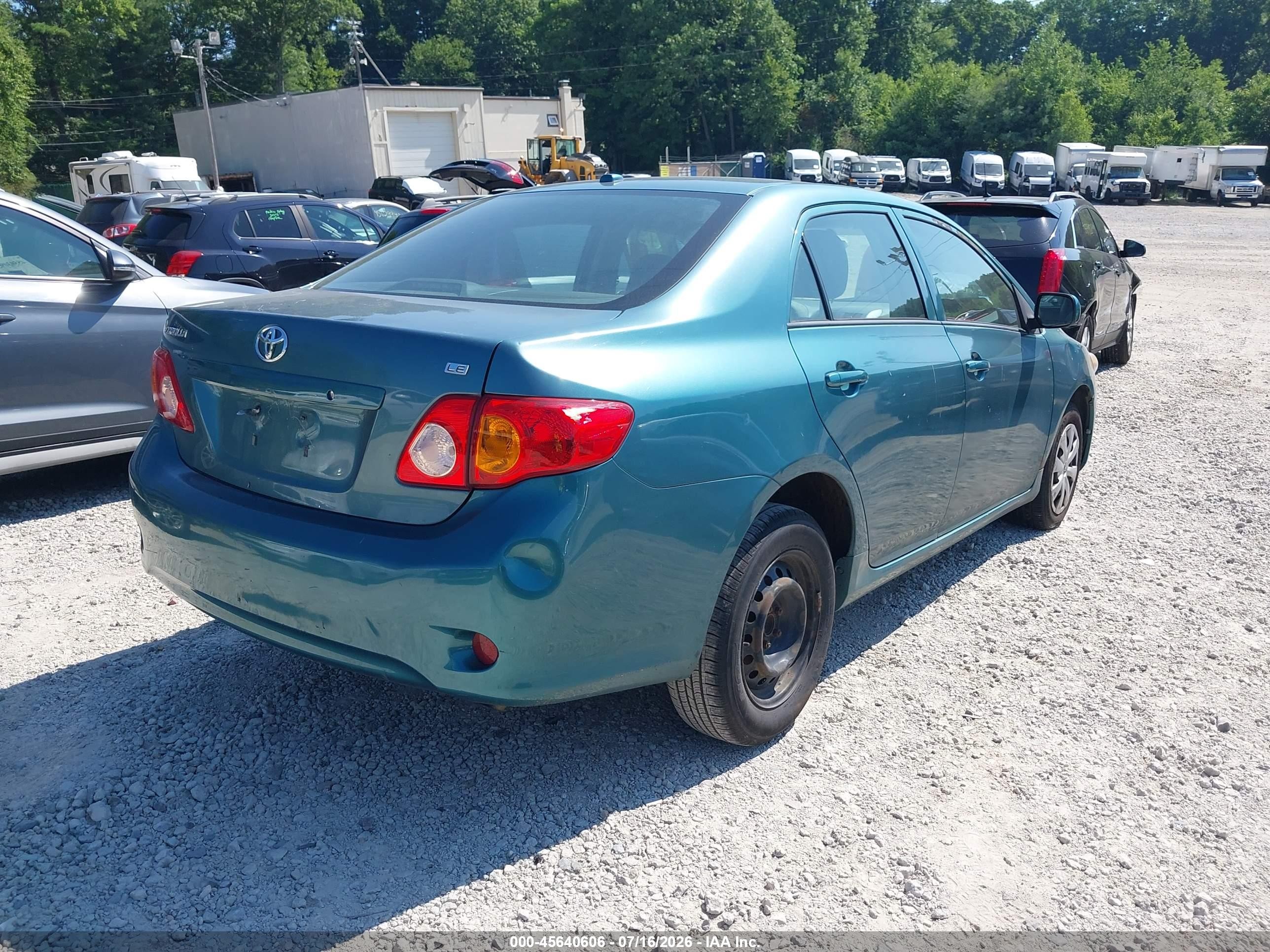 2010 Toyota Corolla Le Teal vin: 2T1BU4EE6AC333691