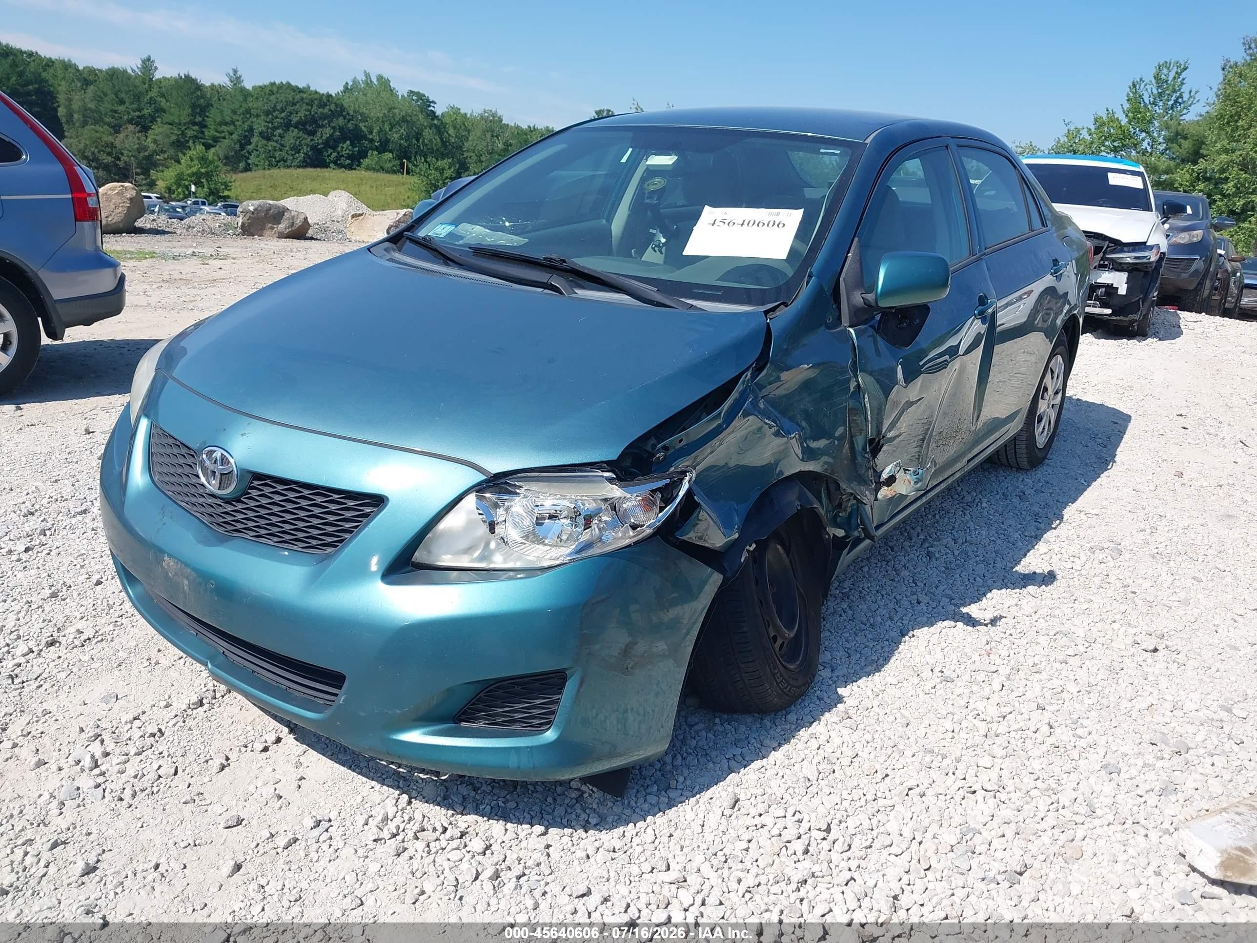 2010 Toyota Corolla Le Teal vin: 2T1BU4EE6AC333691