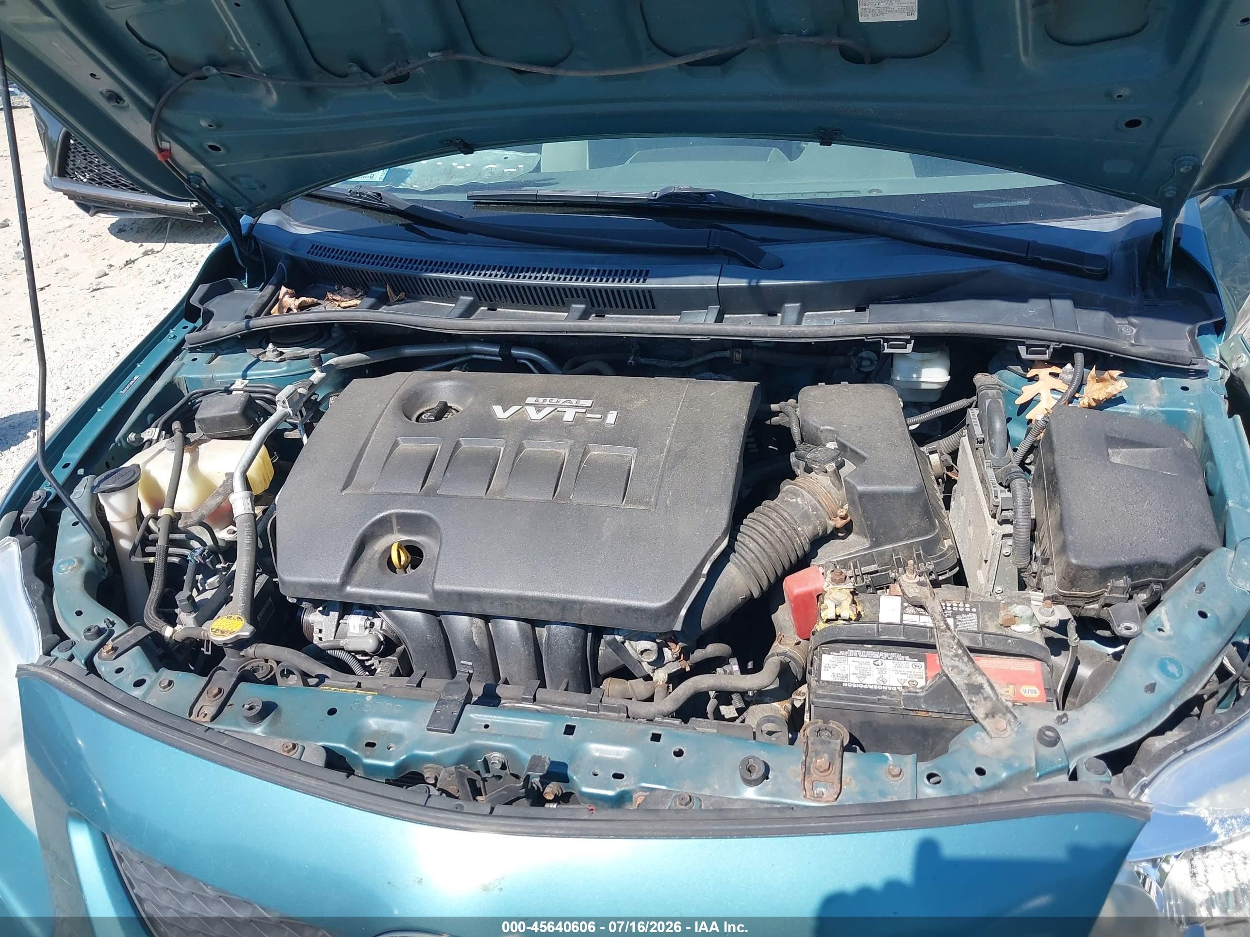 2010 Toyota Corolla Le Teal vin: 2T1BU4EE6AC333691