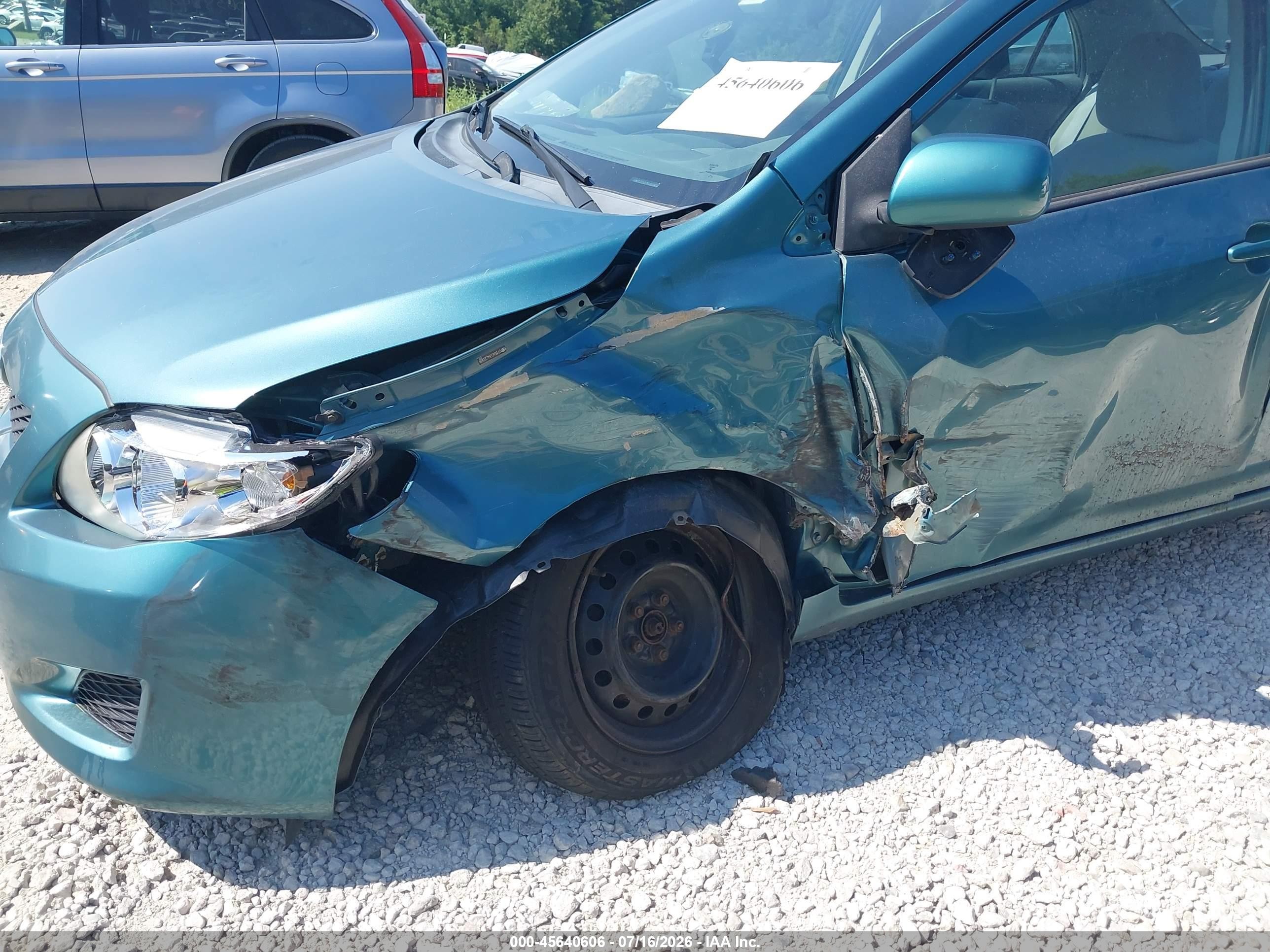 2010 Toyota Corolla Le Teal vin: 2T1BU4EE6AC333691