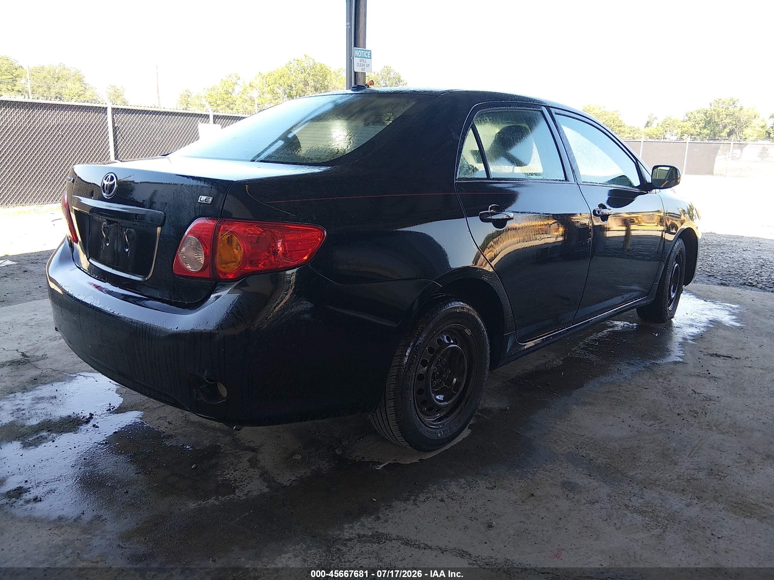 2010 Toyota Corolla Le Черный vin: 2T1BU4EE6AC339121