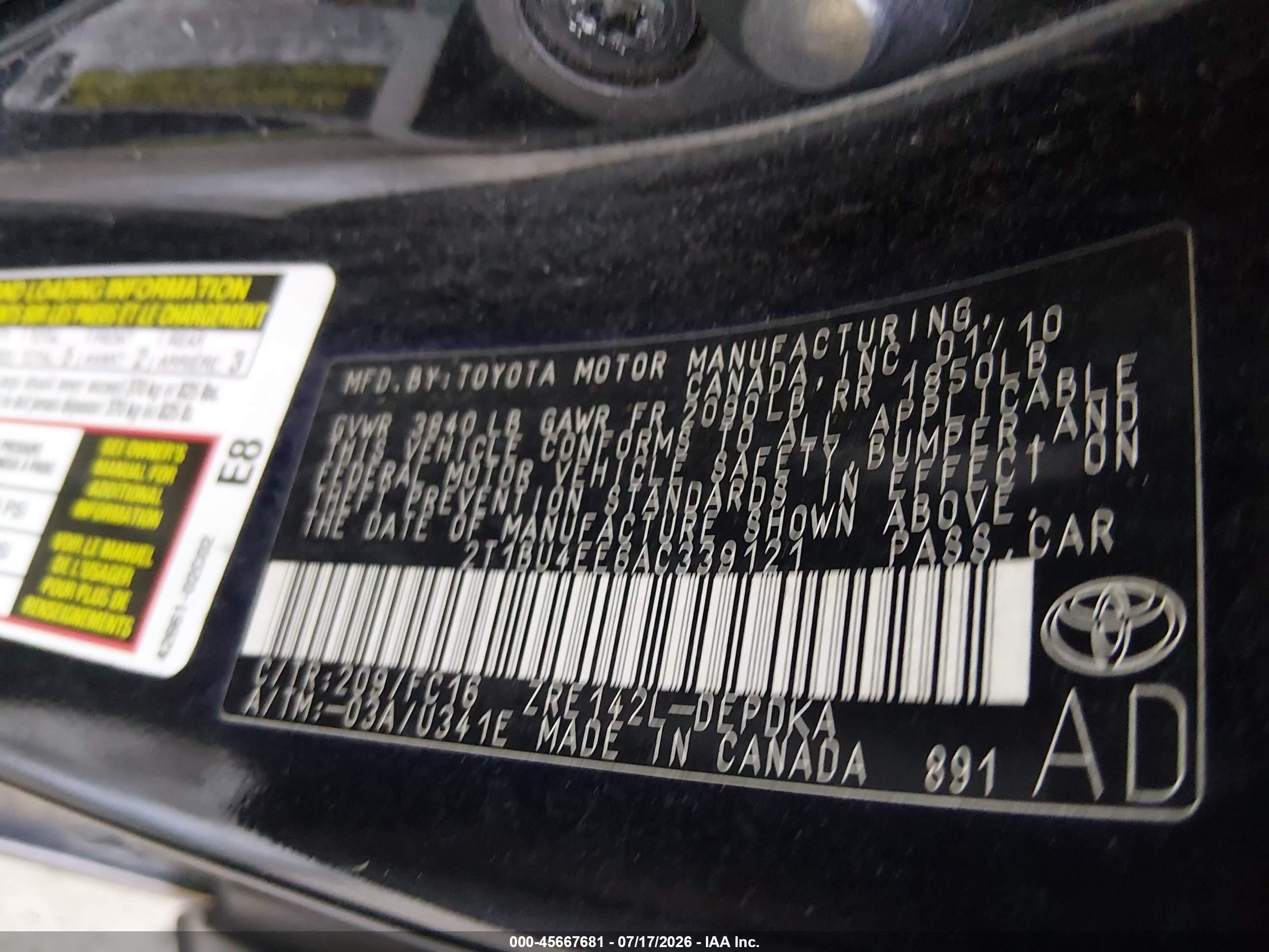2010 Toyota Corolla Le Черный vin: 2T1BU4EE6AC339121
