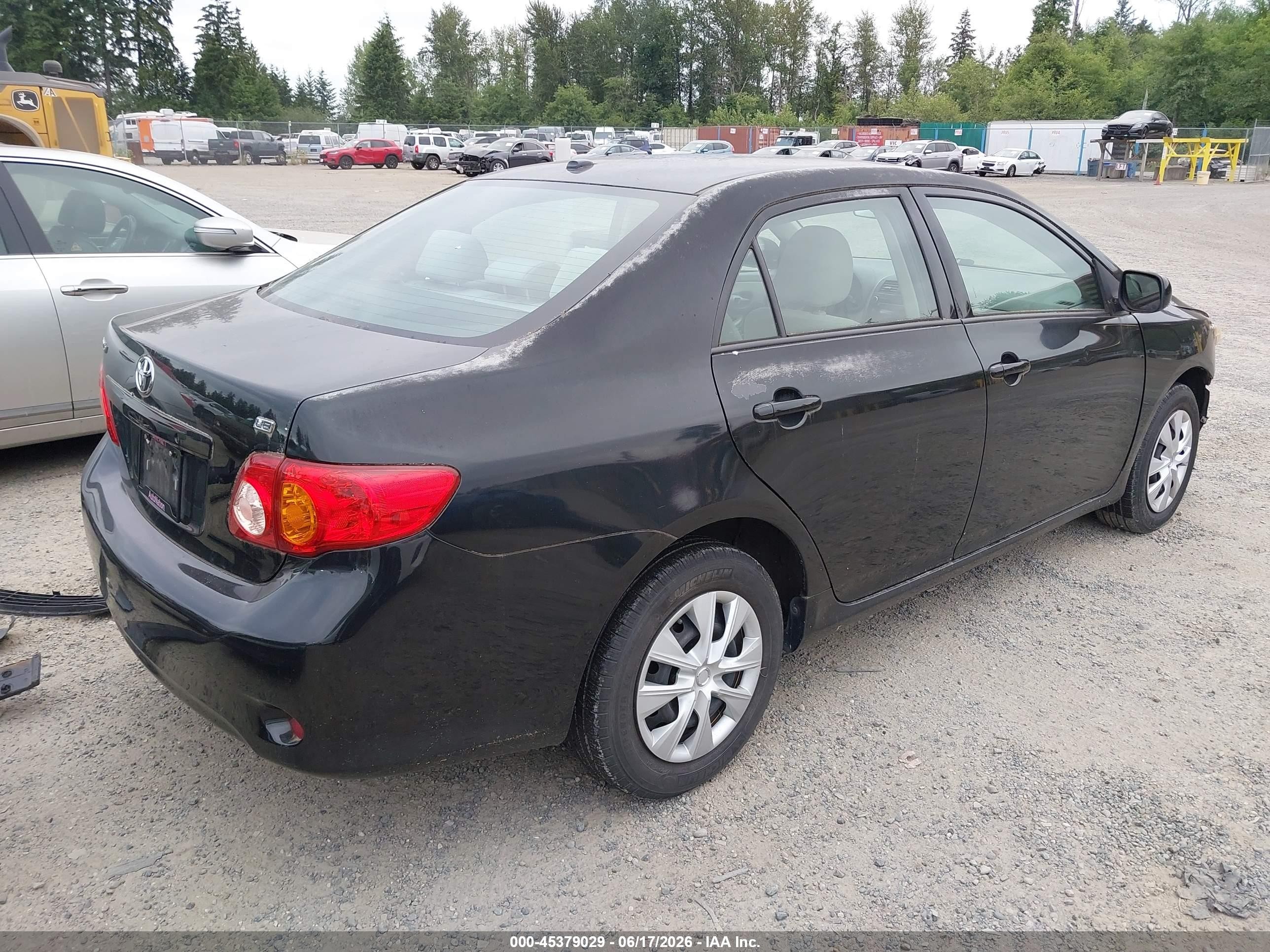 2010 Toyota Corolla Le Black vin: 2T1BU4EE6AC374547
