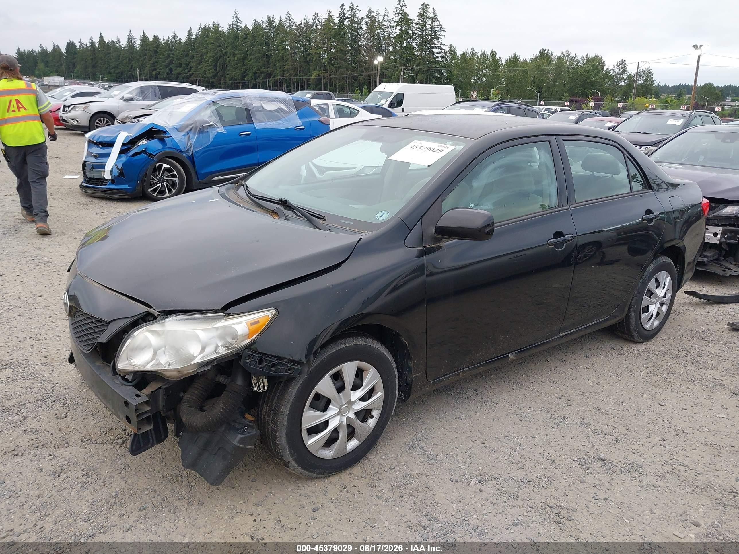 2010 Toyota Corolla Le Black vin: 2T1BU4EE6AC374547