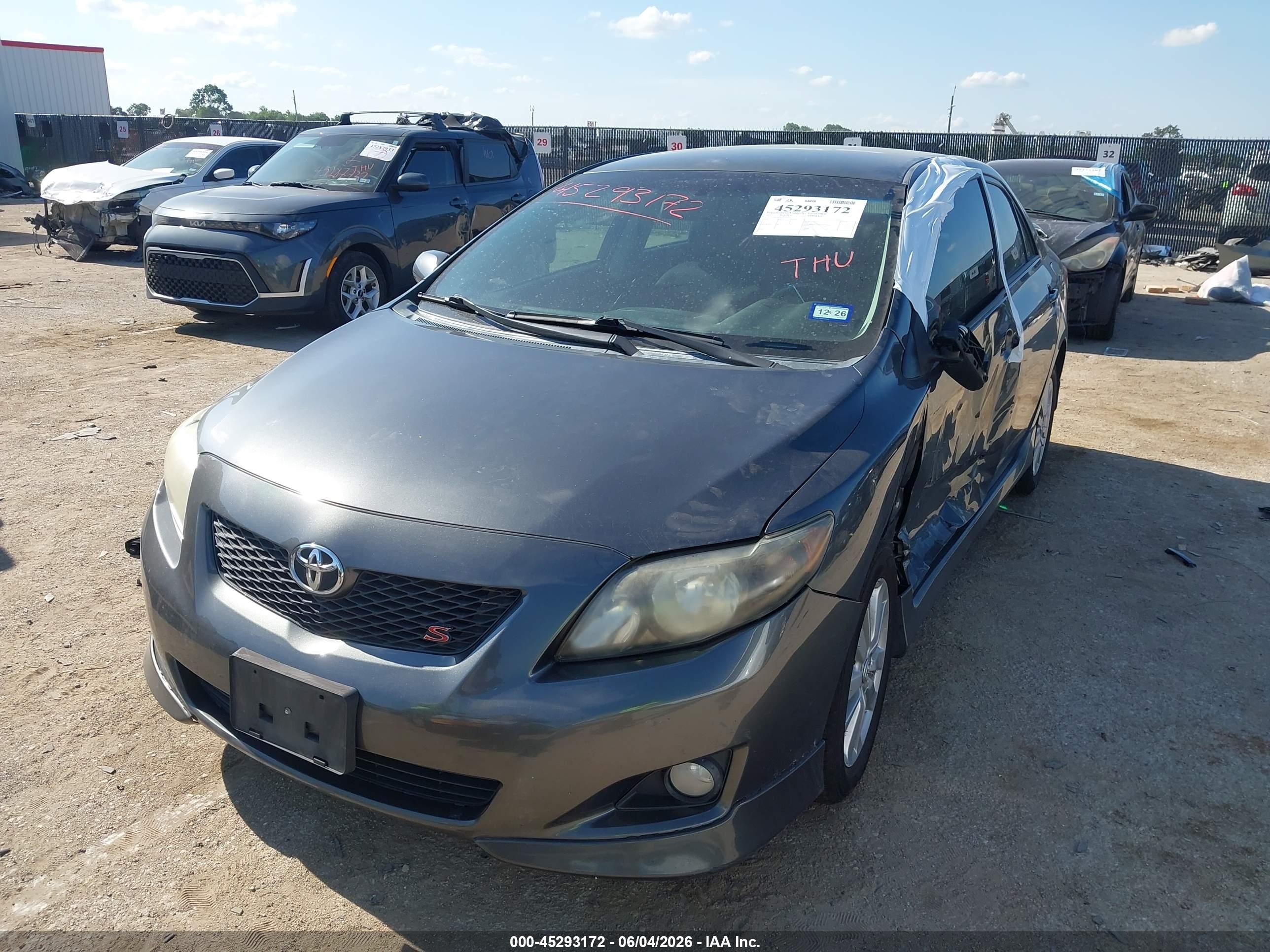 2010 Toyota Corolla S Gray vin: 2T1BU4EE6AC403271