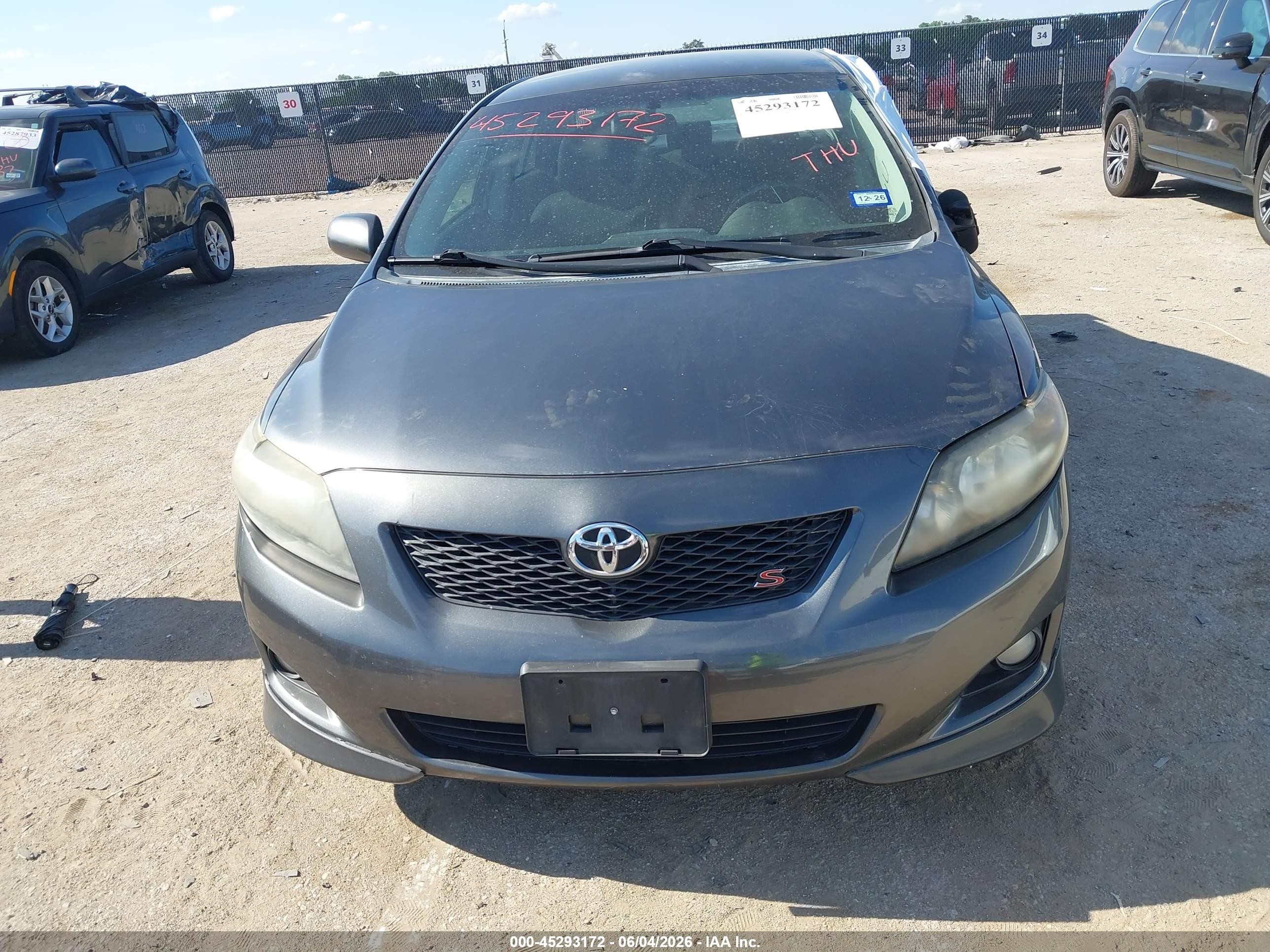 2010 Toyota Corolla S Gray vin: 2T1BU4EE6AC403271