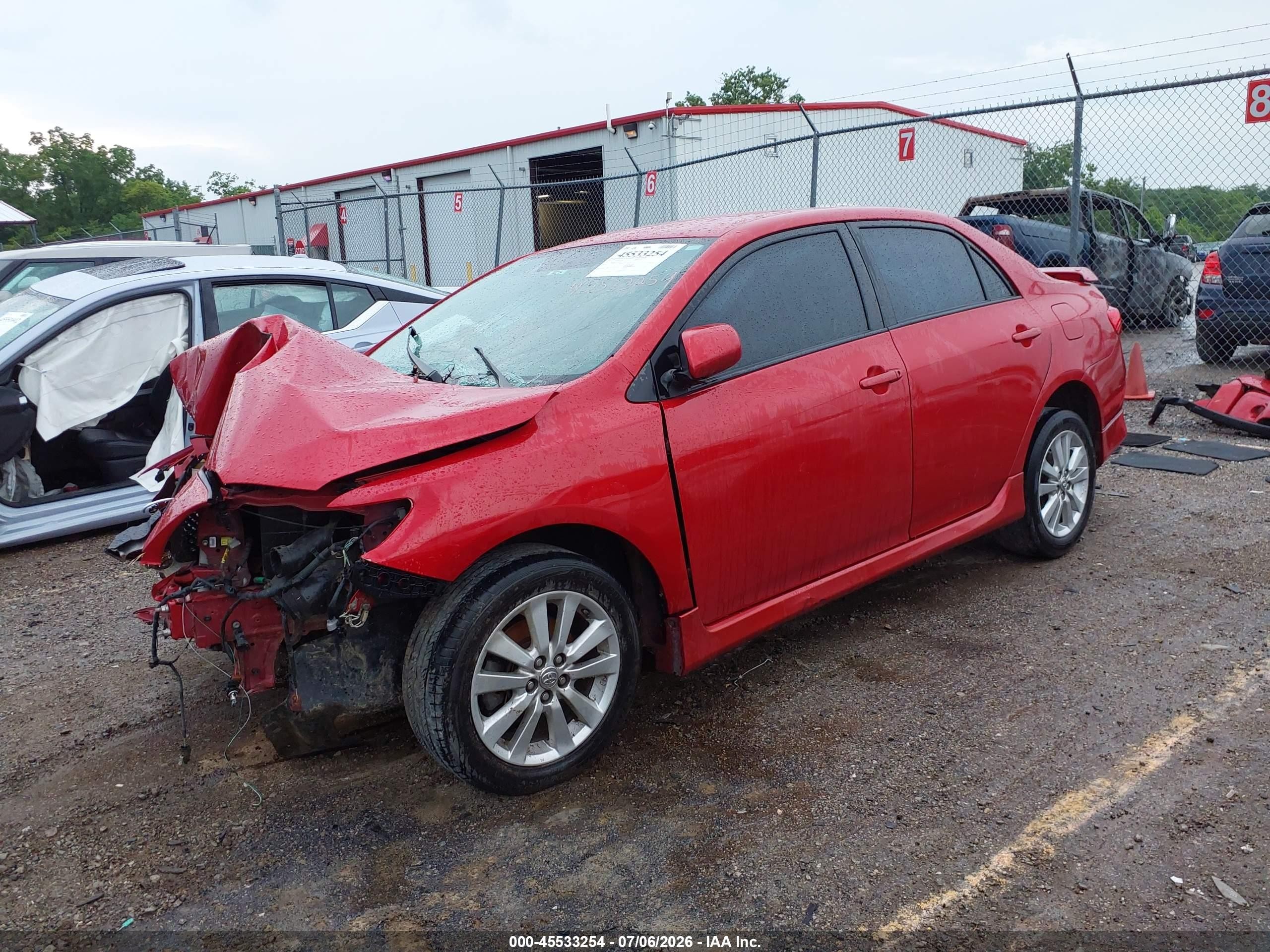 2010 Toyota Corolla S Red vin: 2T1BU4EE6AC404808