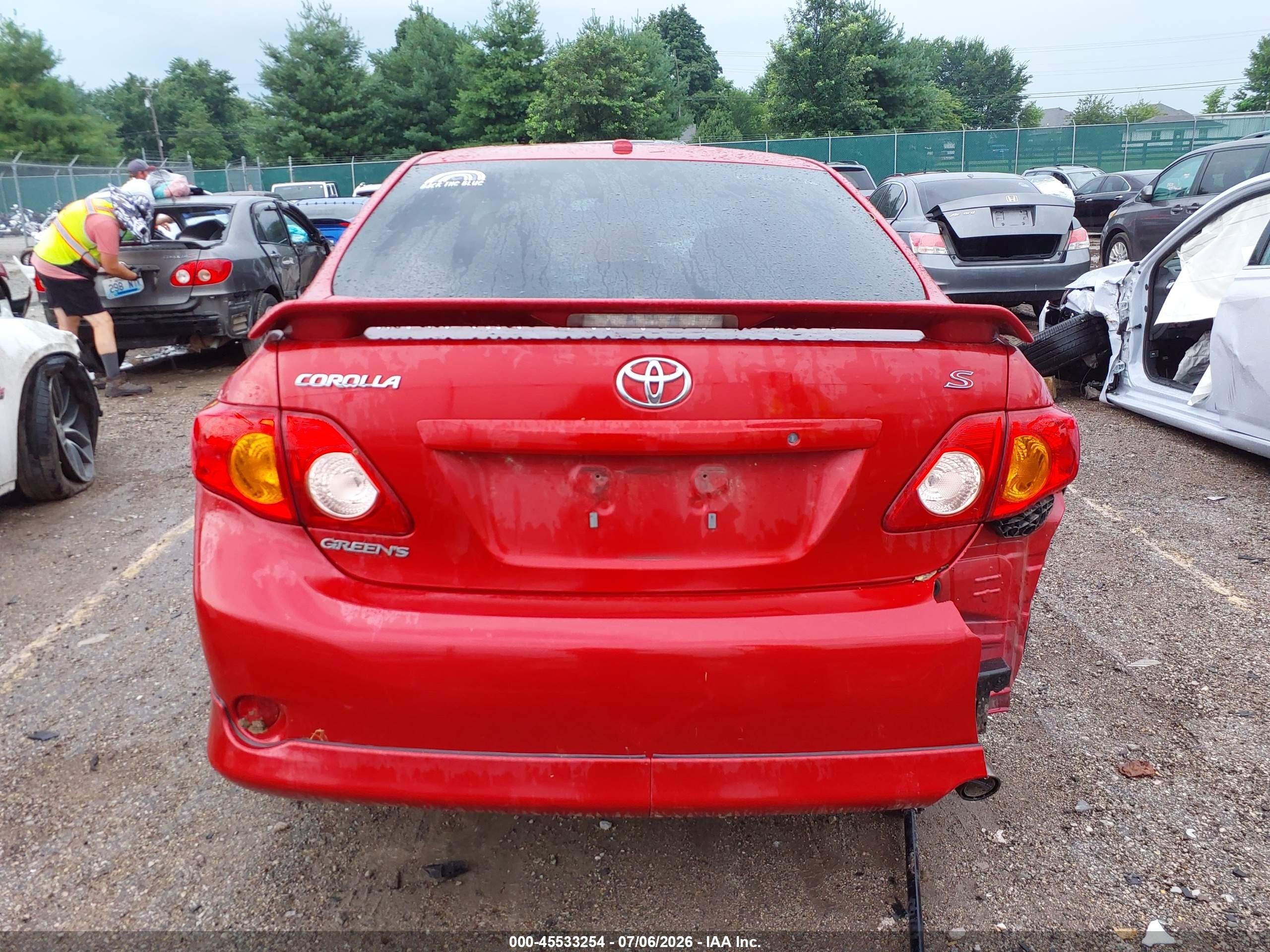 2010 Toyota Corolla S Red vin: 2T1BU4EE6AC404808
