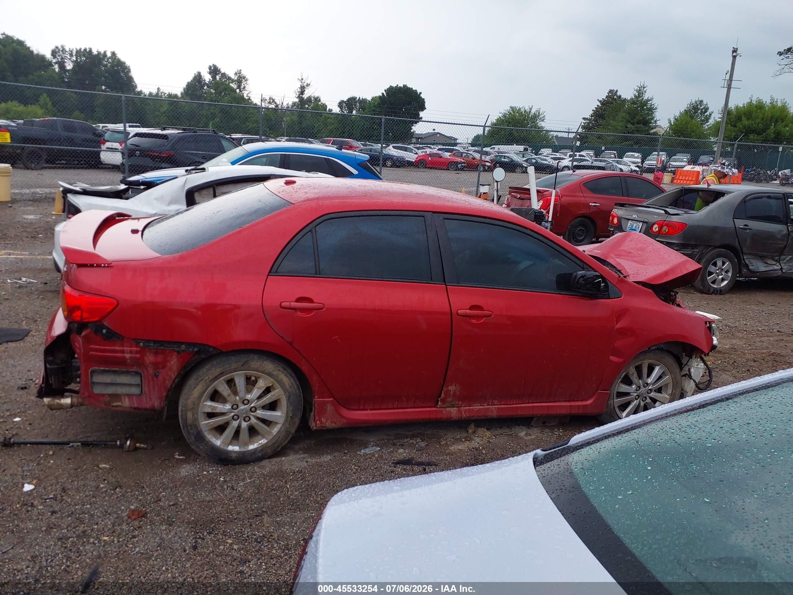2010 Toyota Corolla S Red vin: 2T1BU4EE6AC404808
