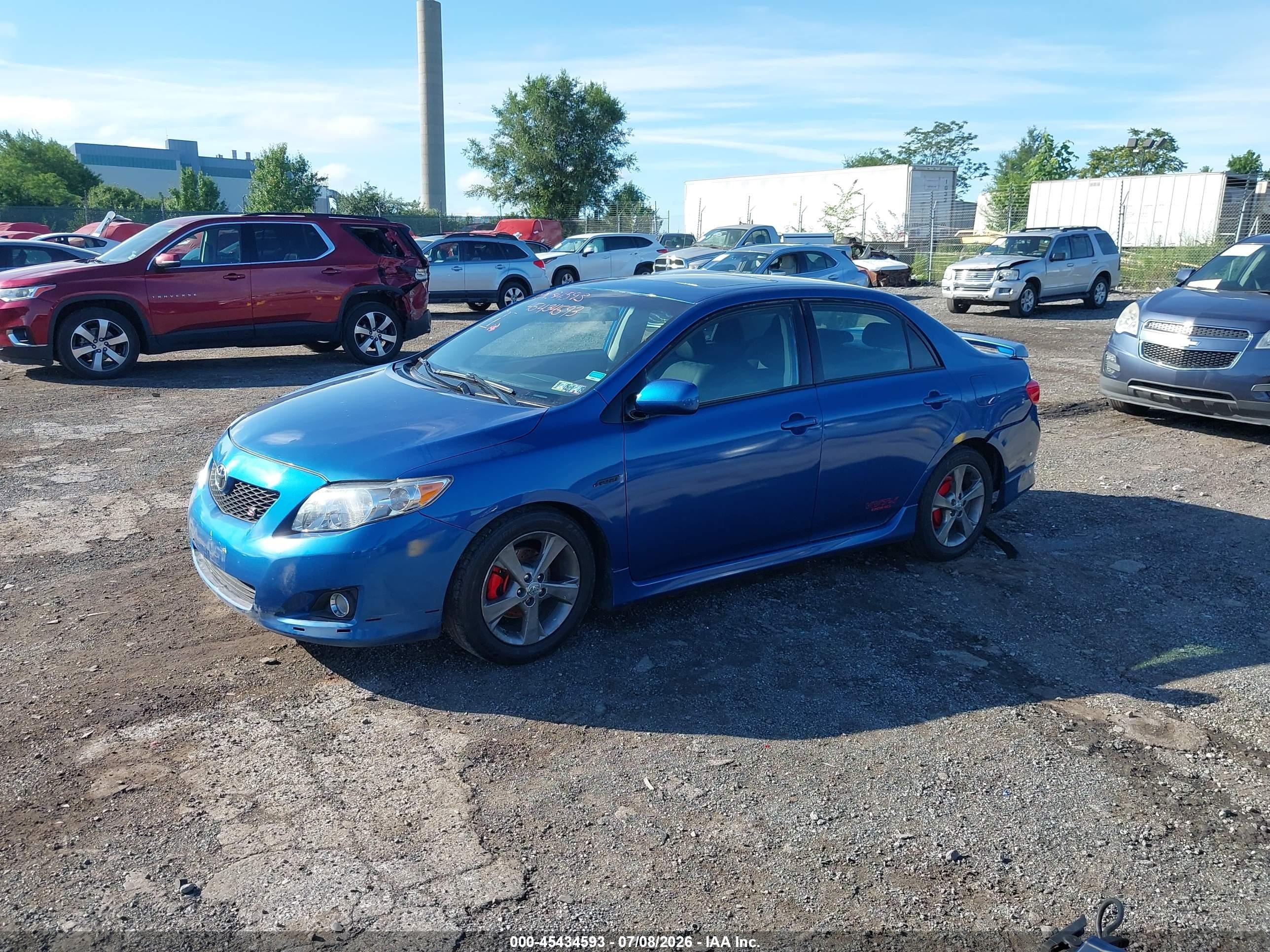 2010 Toyota Corolla S Blue vin: 2T1BU4EE6AC408082