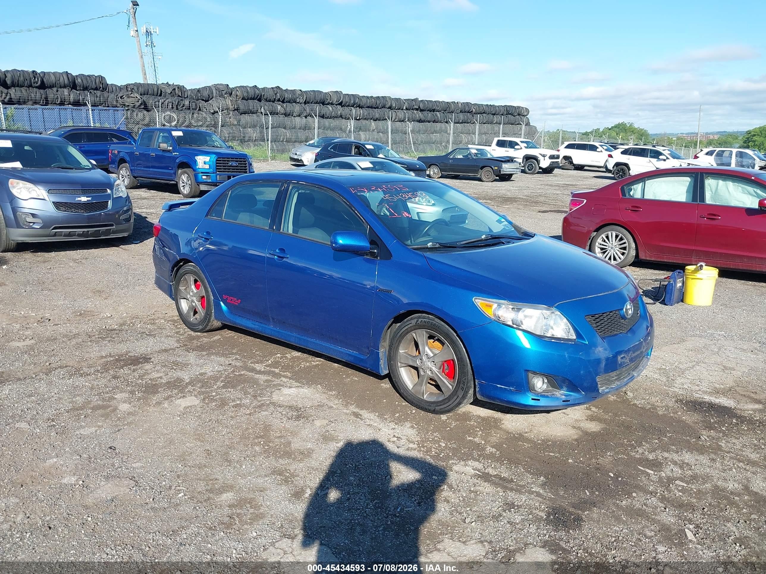 2010 Toyota Corolla S Blue vin: 2T1BU4EE6AC408082