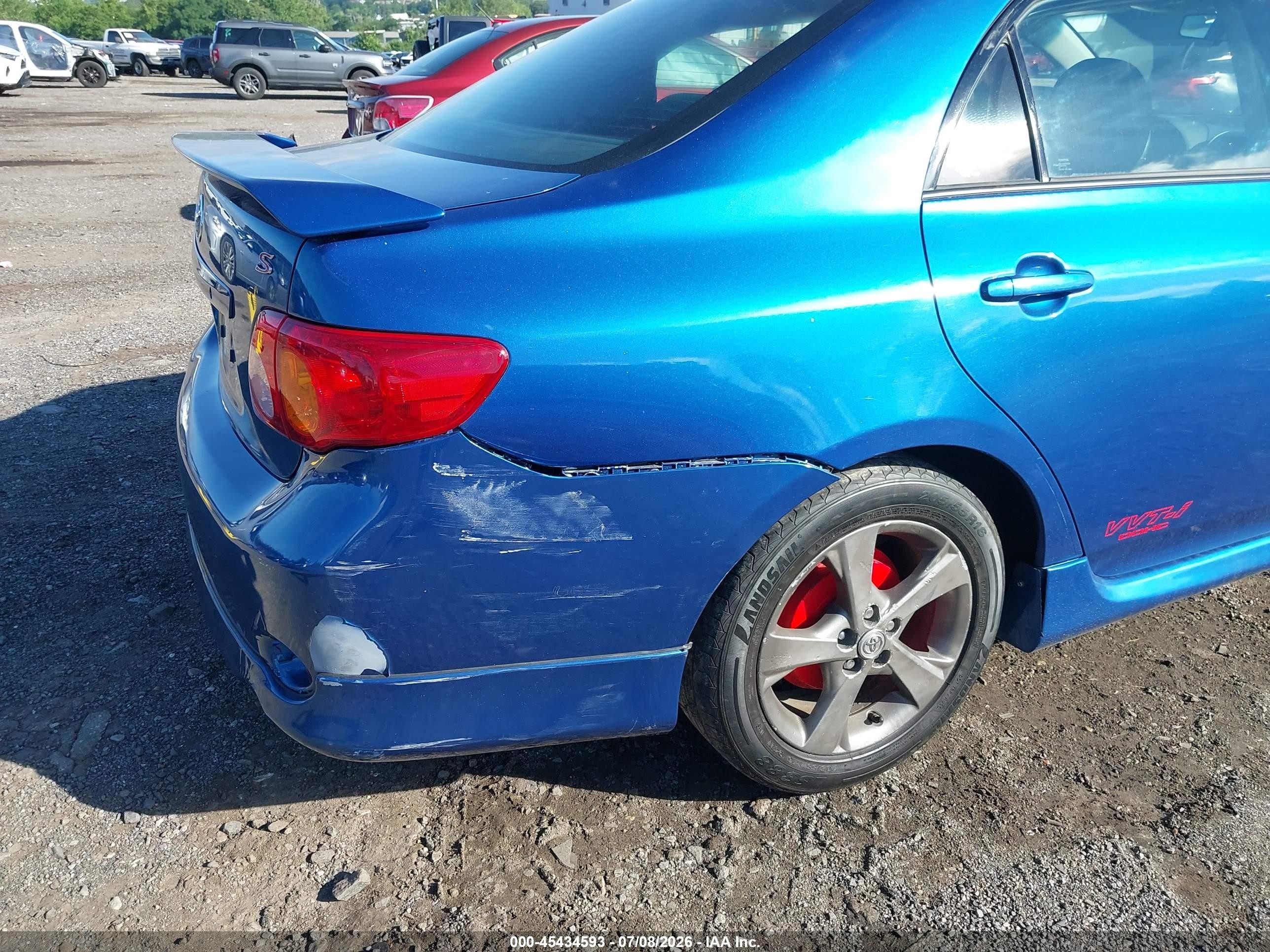 2010 Toyota Corolla S Blue vin: 2T1BU4EE6AC408082