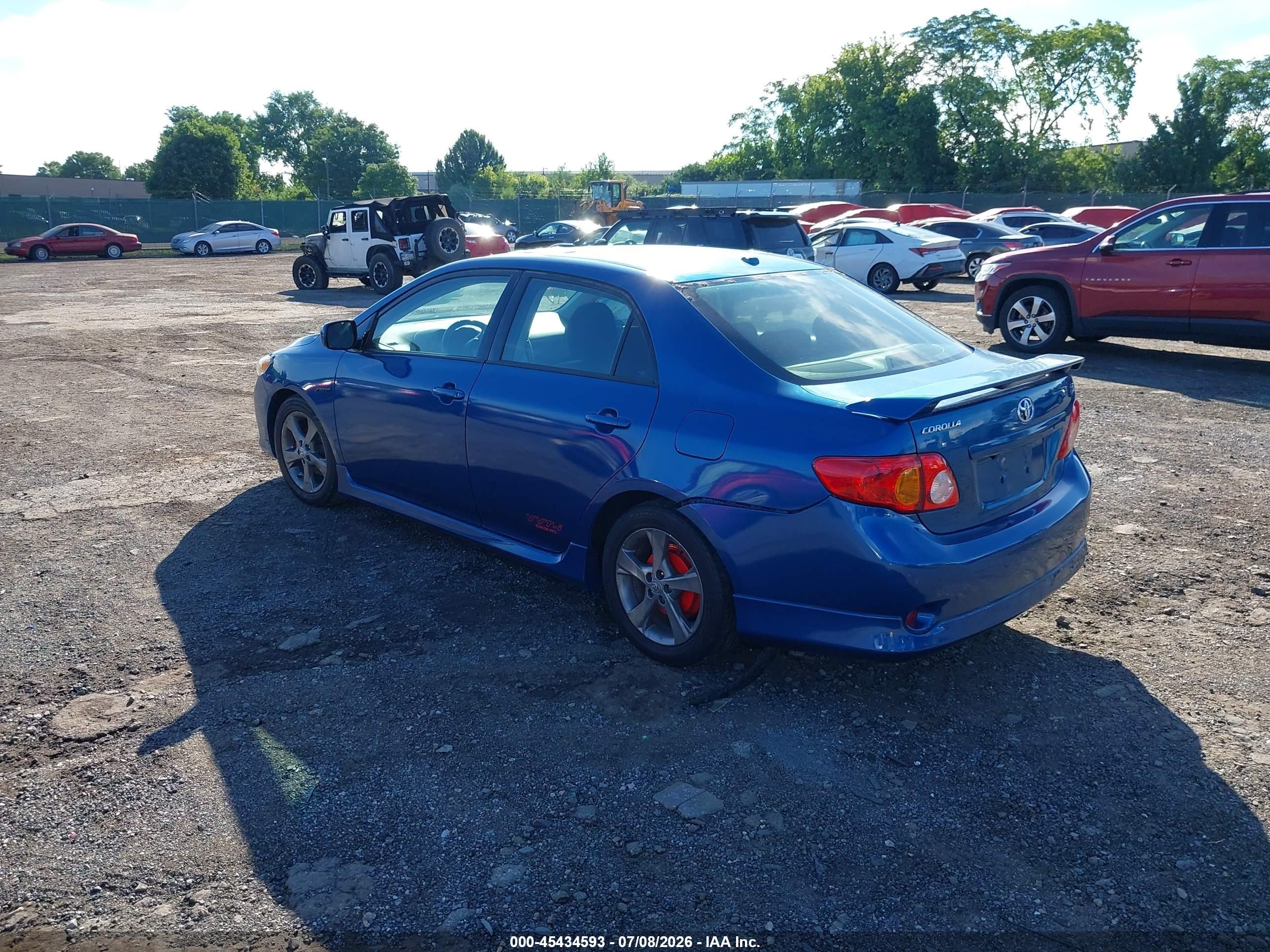 2010 Toyota Corolla S Blue vin: 2T1BU4EE6AC408082