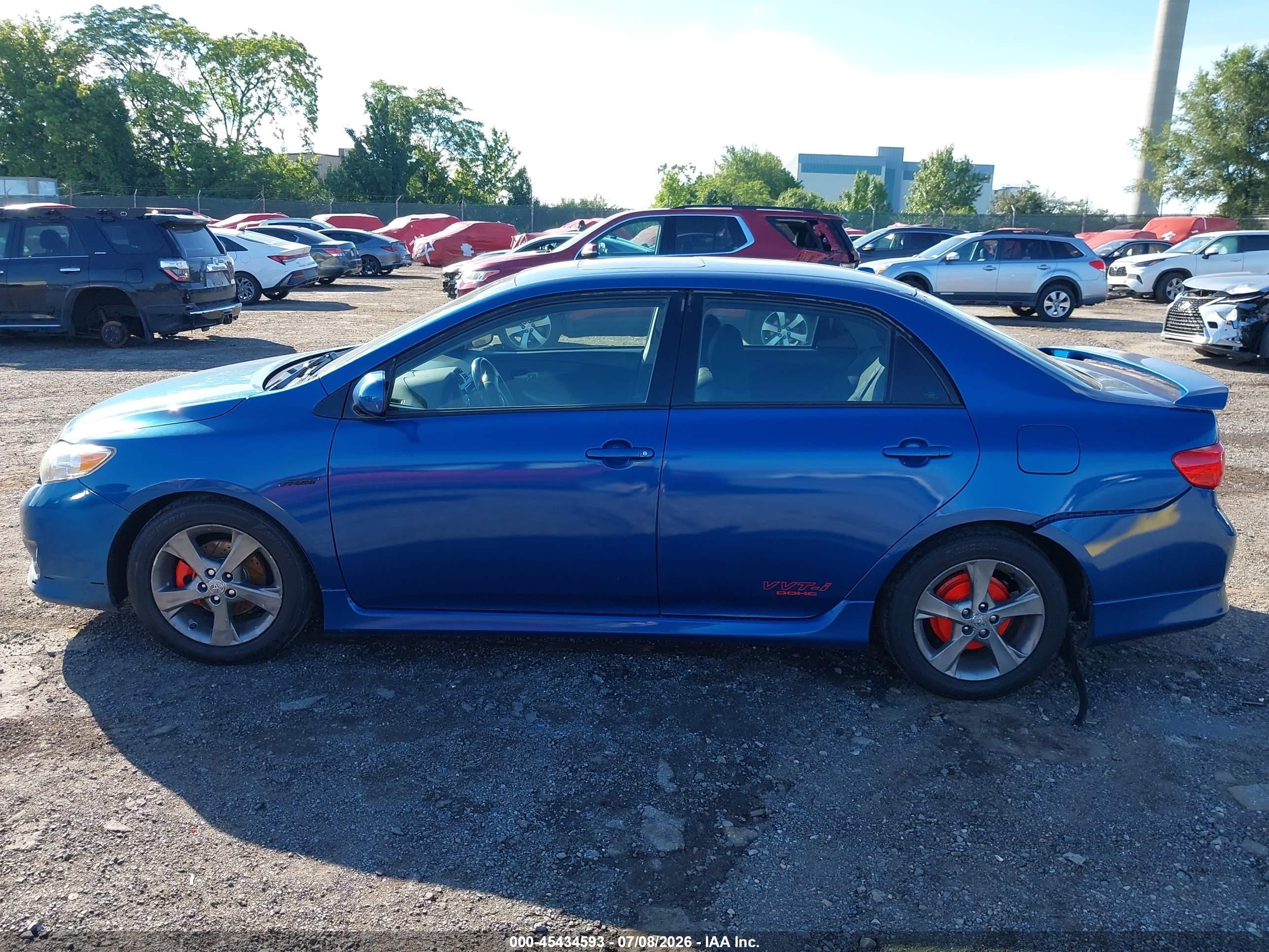 2010 Toyota Corolla S Blue vin: 2T1BU4EE6AC408082