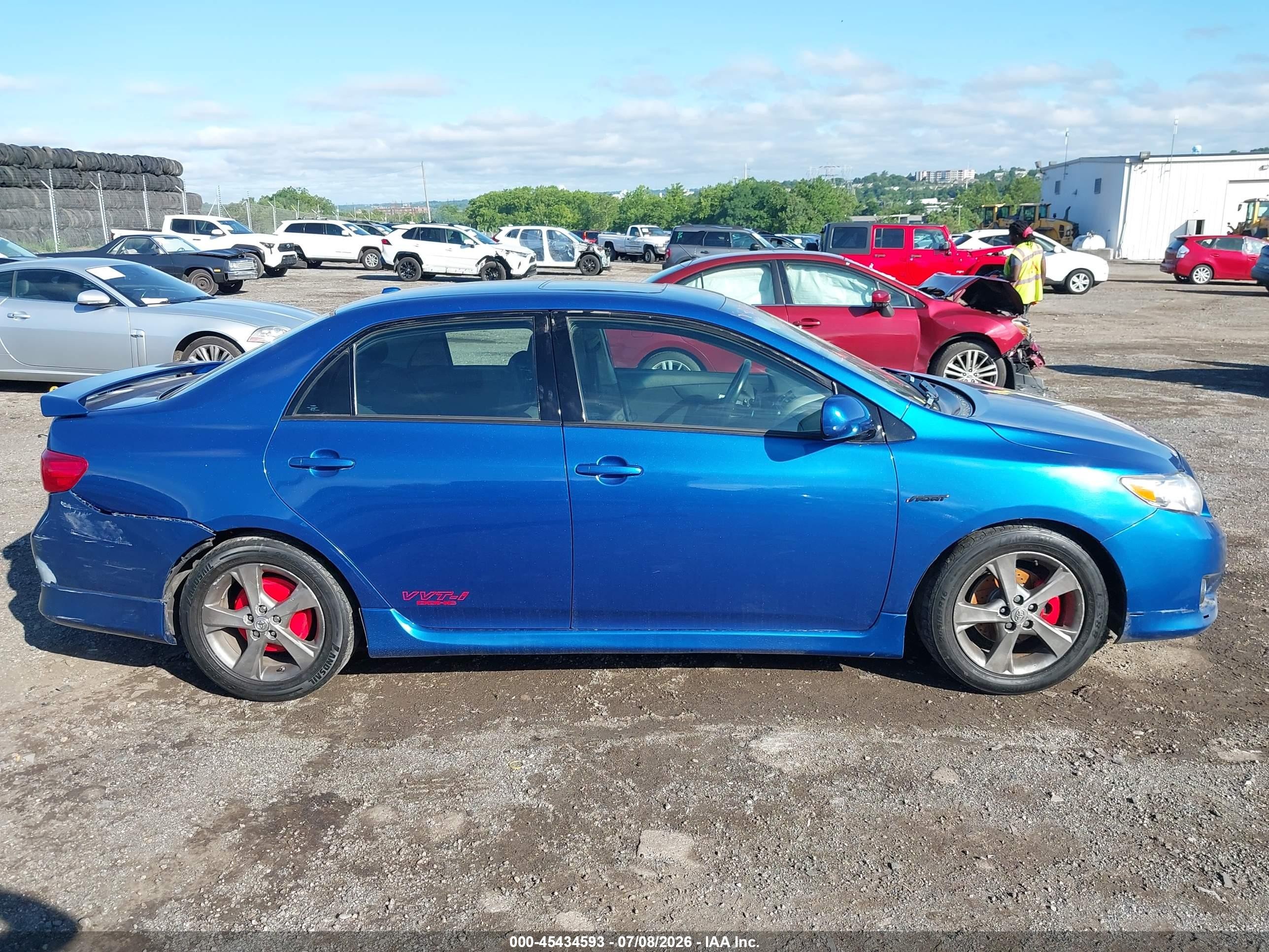 2010 Toyota Corolla S Blue vin: 2T1BU4EE6AC408082