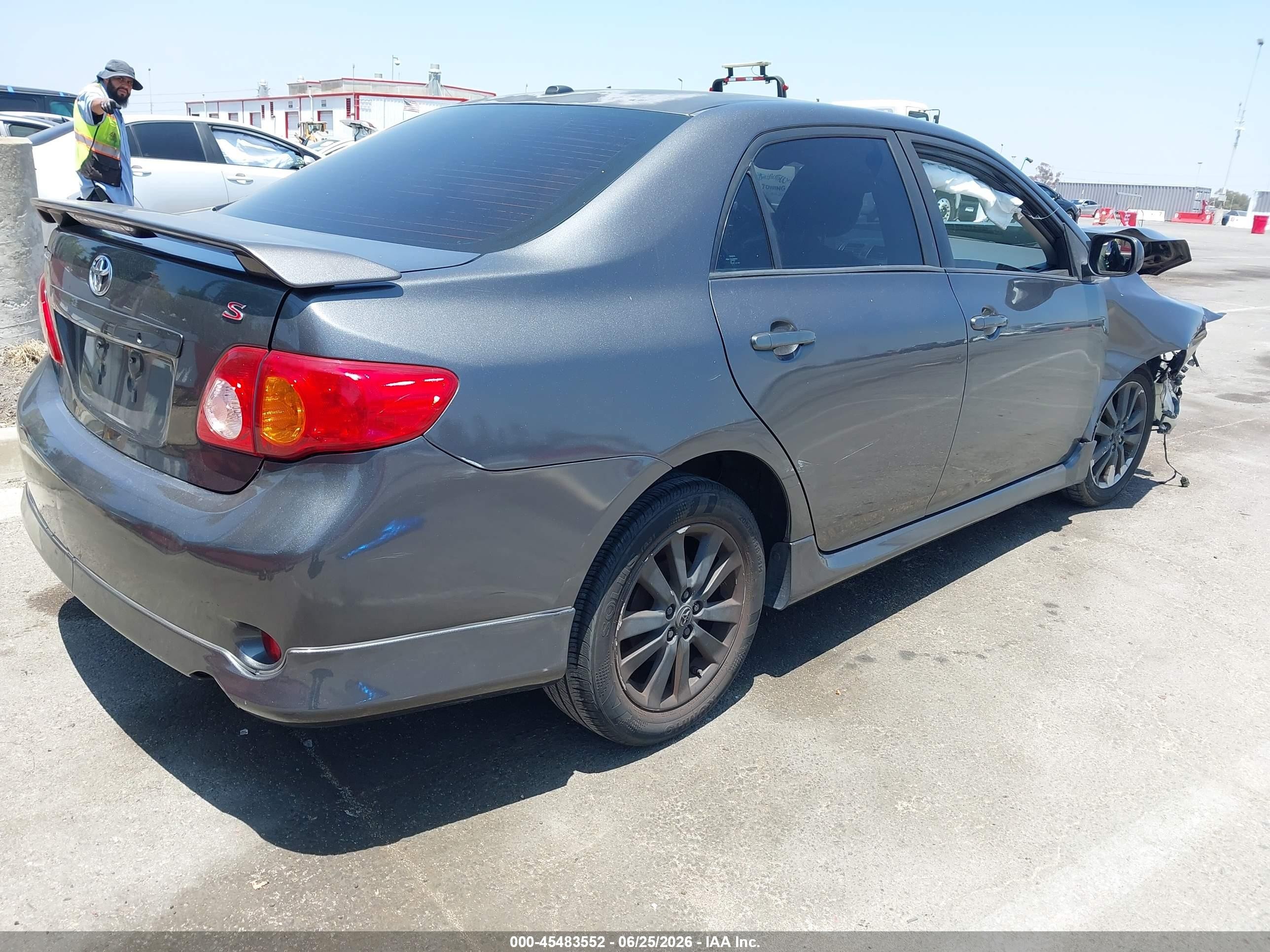 2010 Toyota Corolla S Gray vin: 2T1BU4EE6AC448369