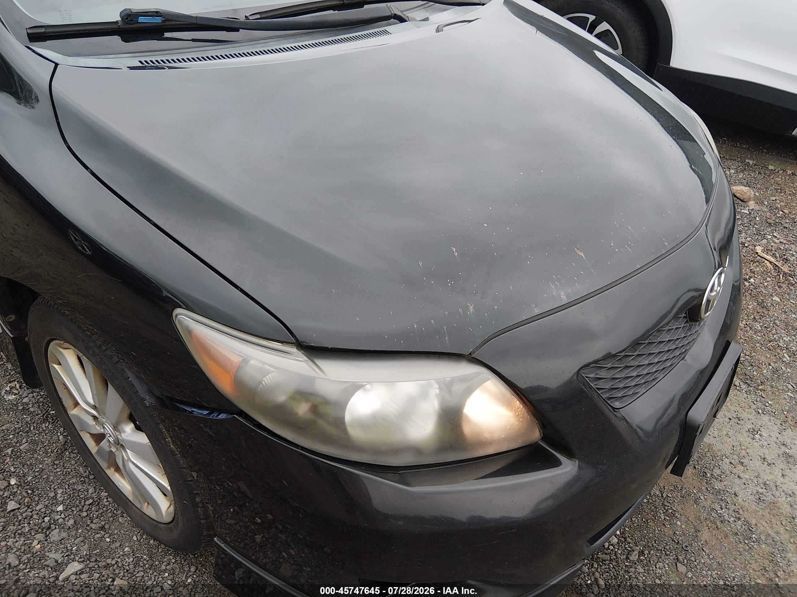 2010 Toyota Corolla S Black vin: 2T1BU4EE6AC452227