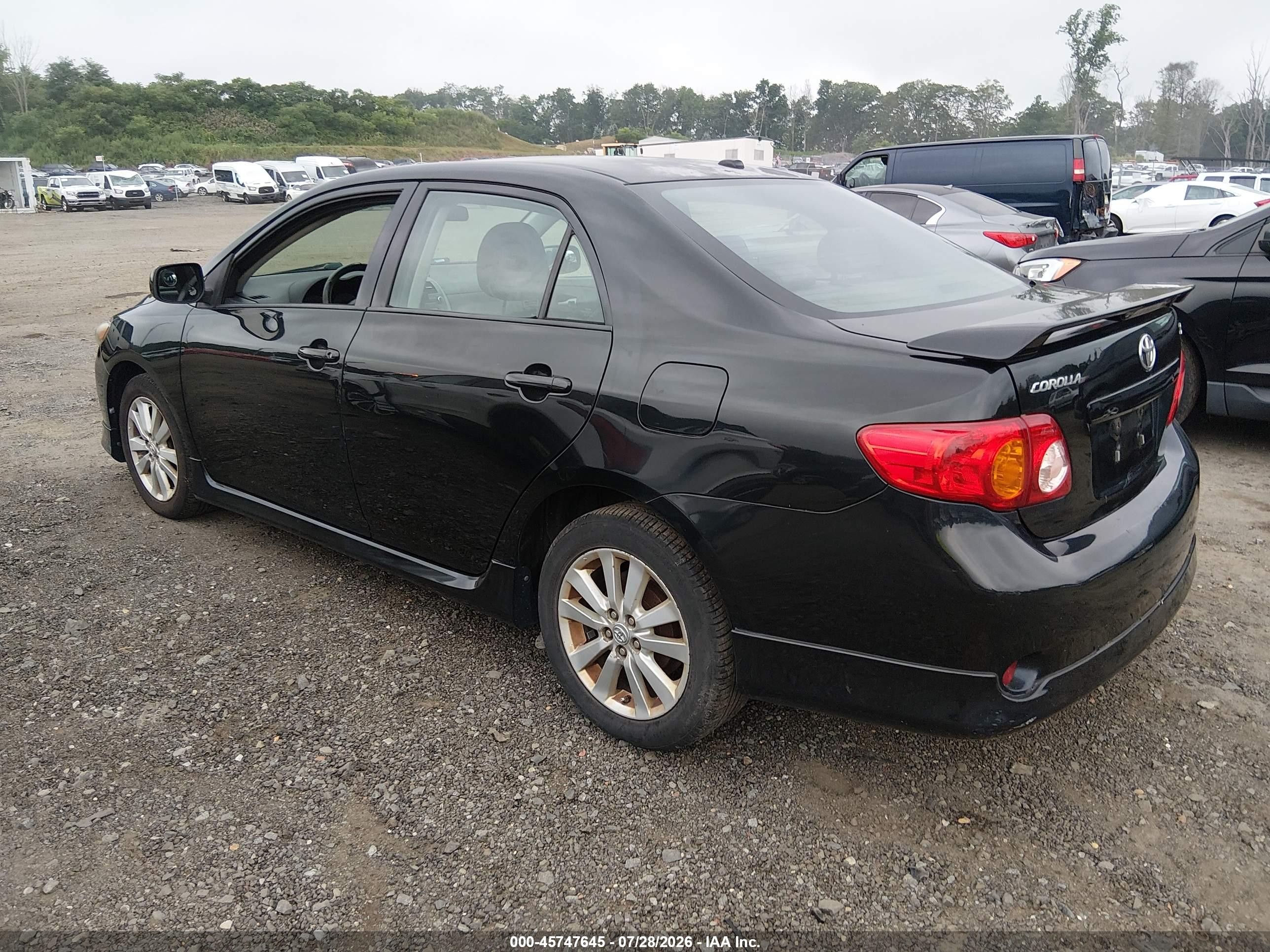 2010 Toyota Corolla S Black vin: 2T1BU4EE6AC452227