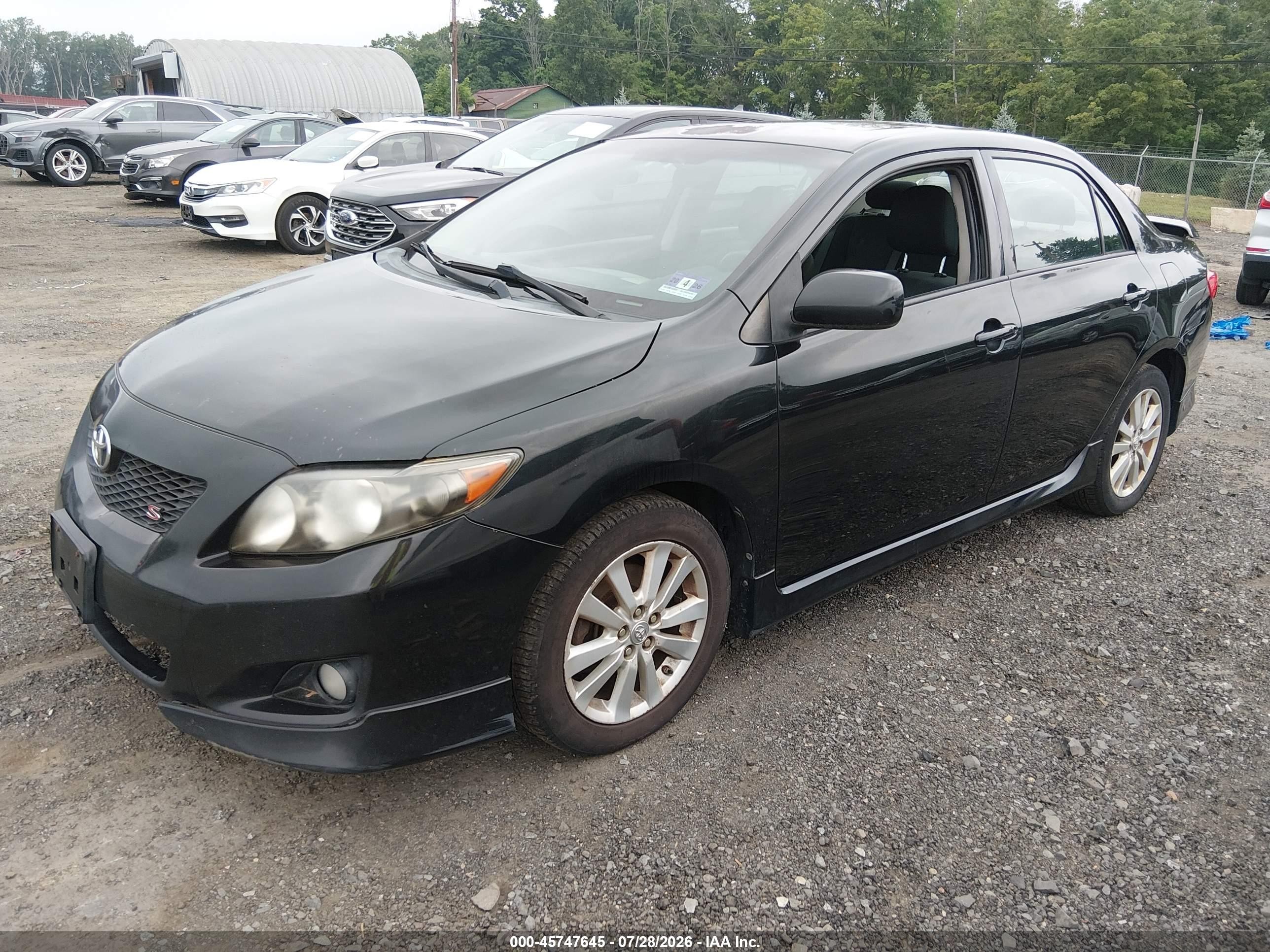 2010 Toyota Corolla S Black vin: 2T1BU4EE6AC452227