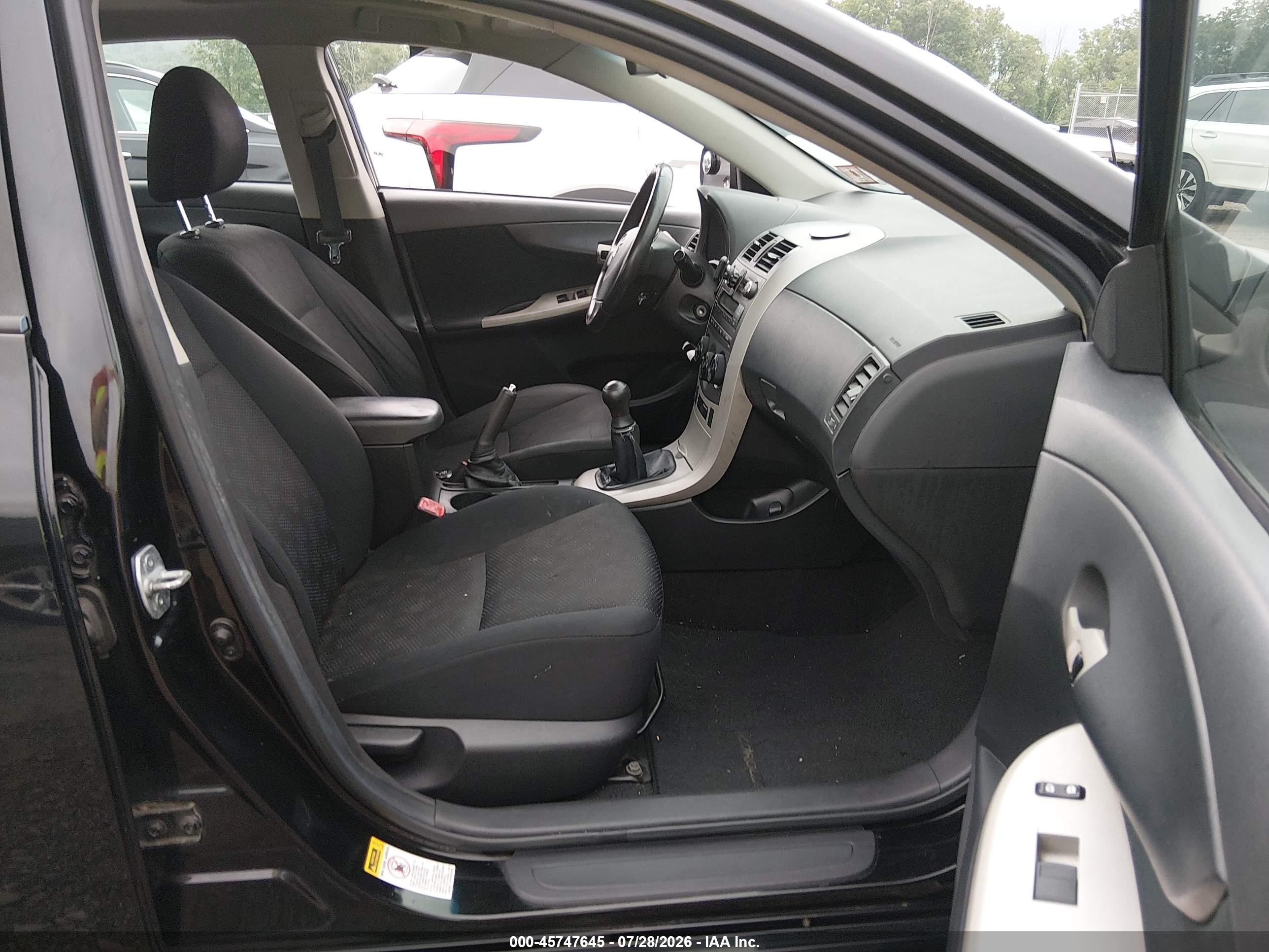 2010 Toyota Corolla S Black vin: 2T1BU4EE6AC452227