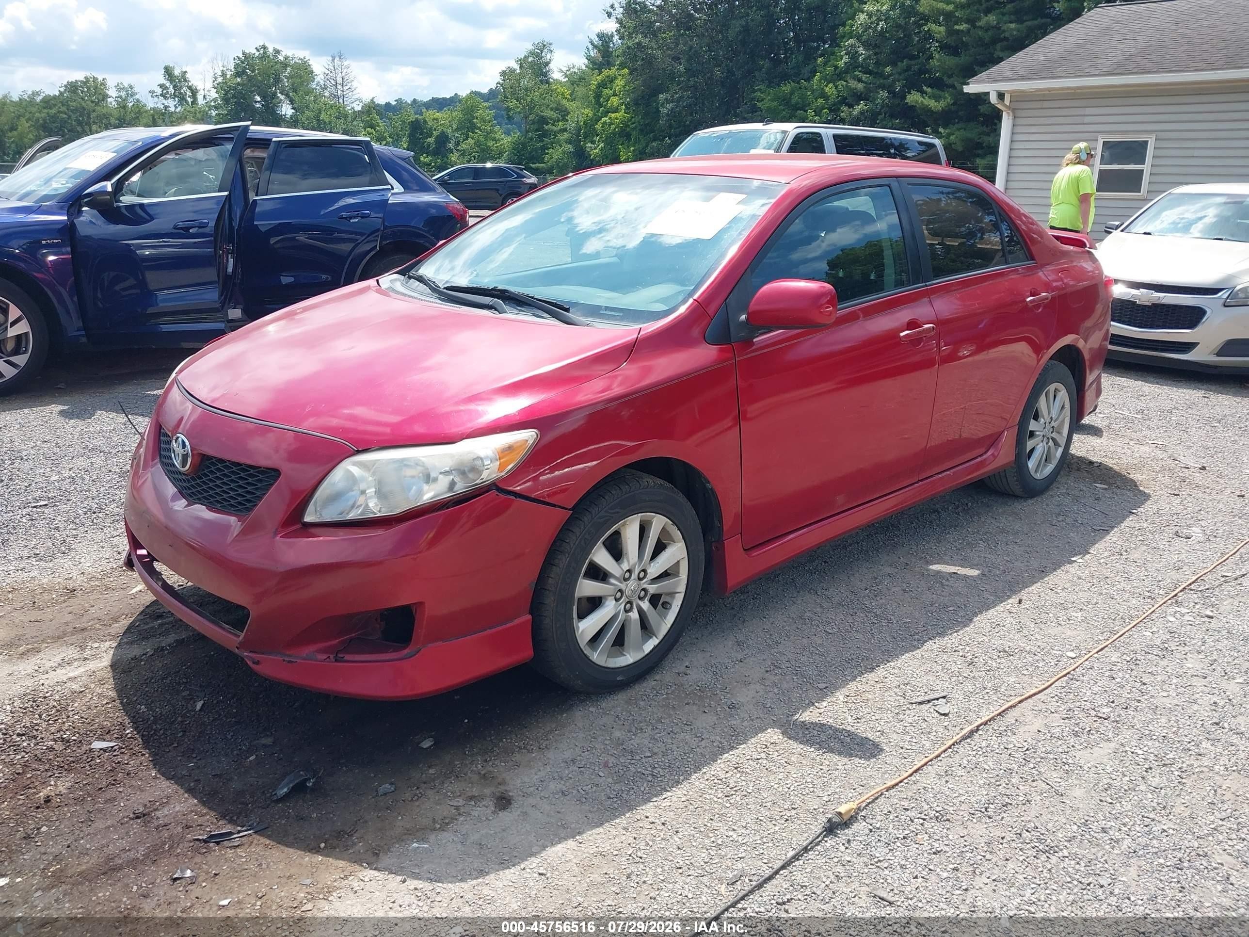 2010 Toyota Corolla S Red vin: 2T1BU4EE6AC454740