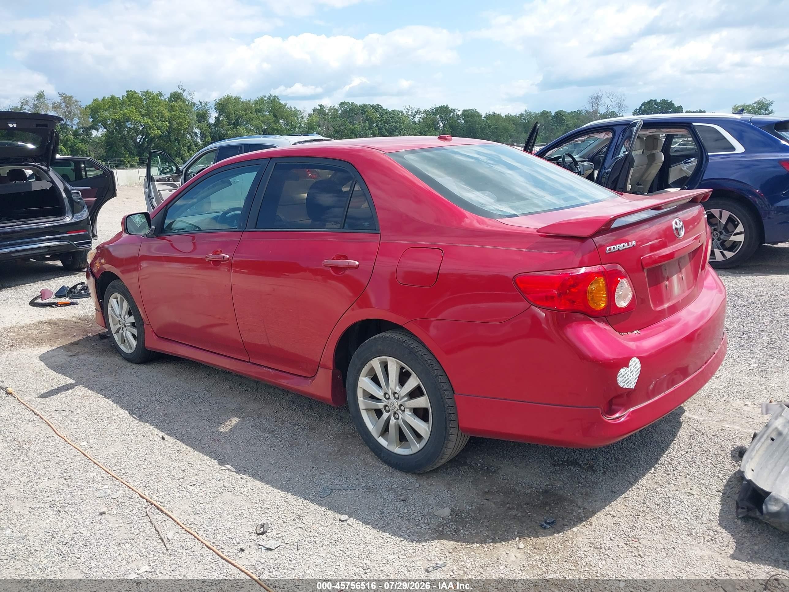 2010 Toyota Corolla S Red vin: 2T1BU4EE6AC454740