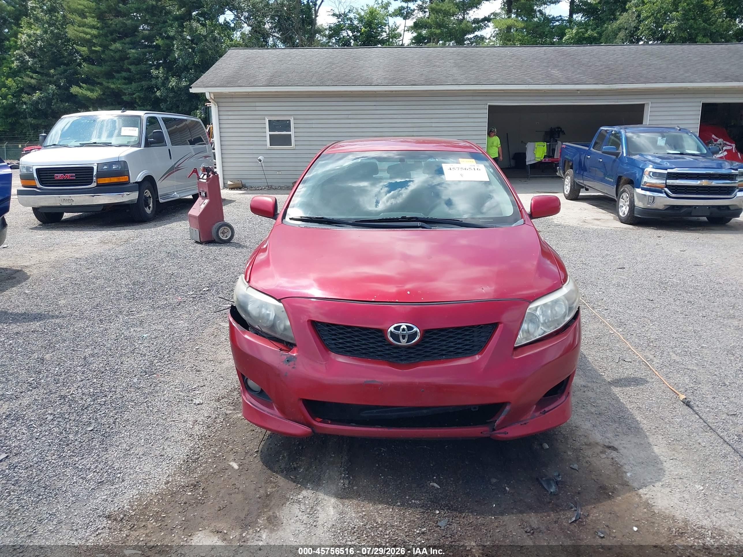 2010 Toyota Corolla S Red vin: 2T1BU4EE6AC454740