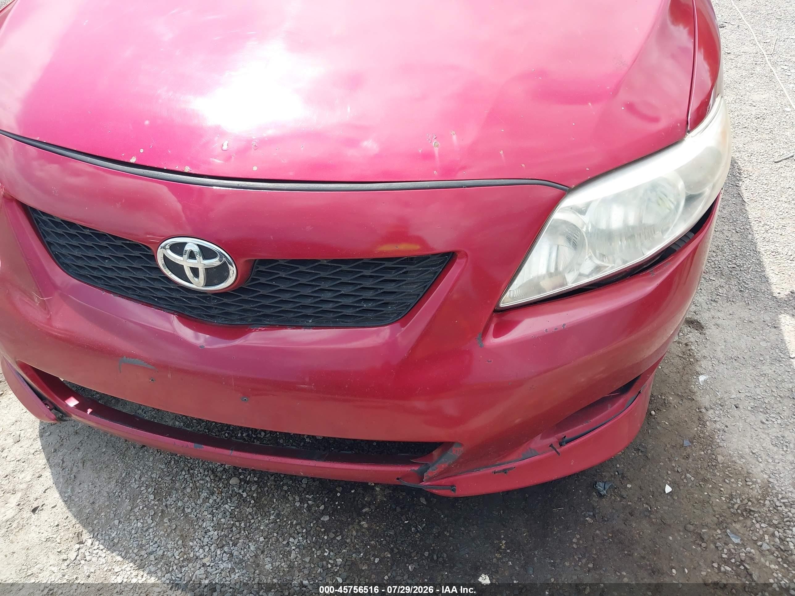 2010 Toyota Corolla S Red vin: 2T1BU4EE6AC454740