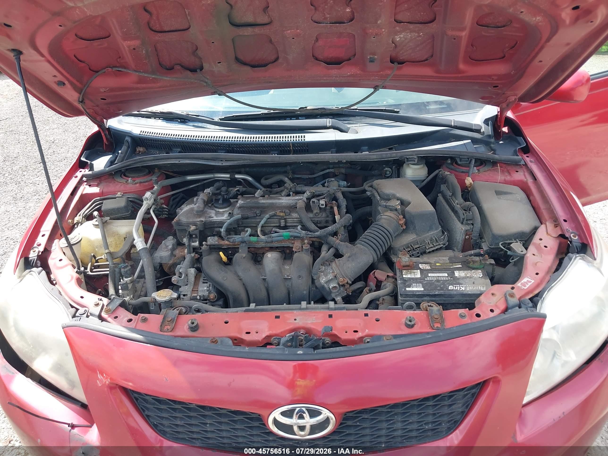 2010 Toyota Corolla S Red vin: 2T1BU4EE6AC454740