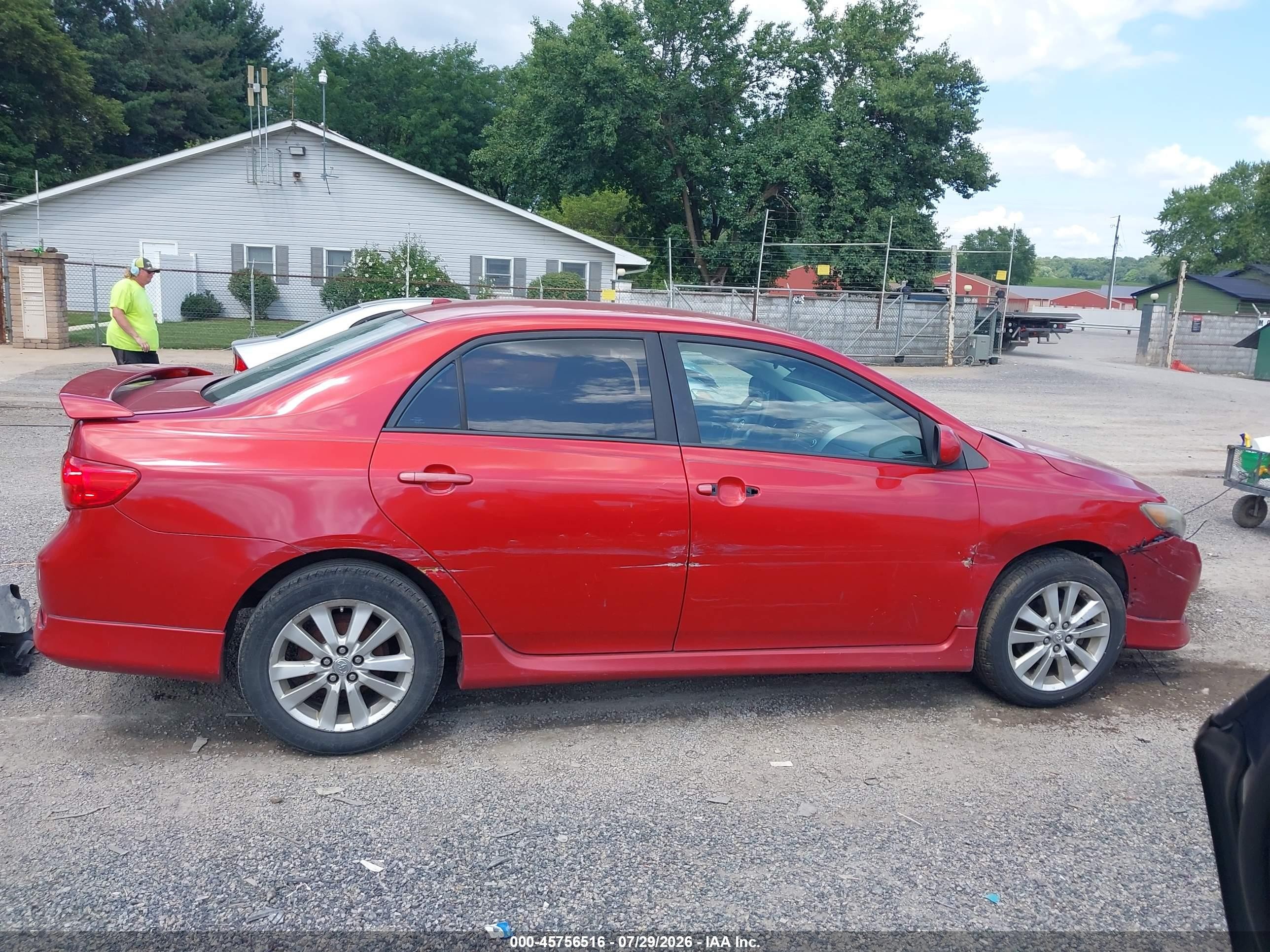 2010 Toyota Corolla S Red vin: 2T1BU4EE6AC454740