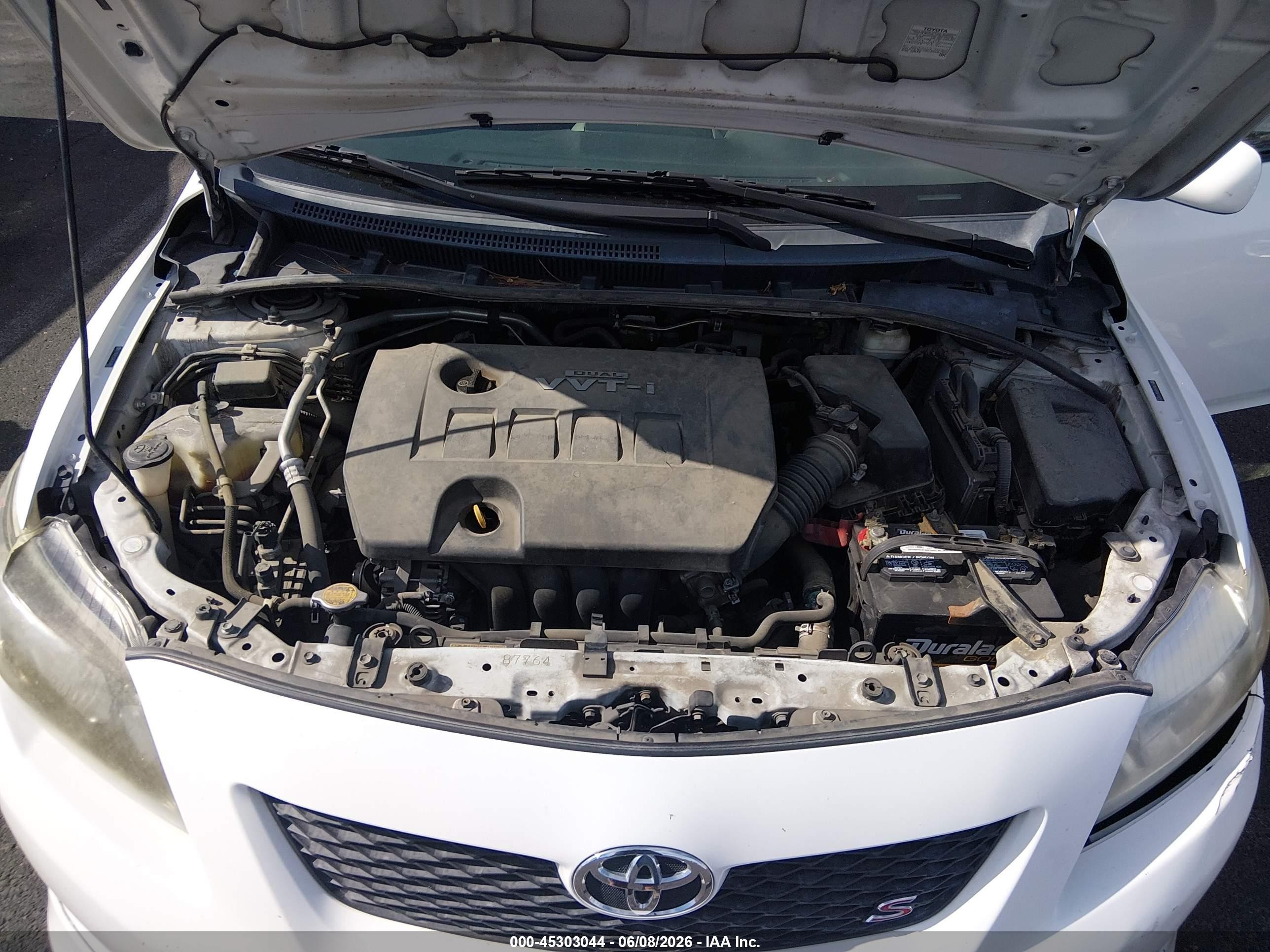 2010 Toyota Corolla S White vin: 2T1BU4EE6AC456892