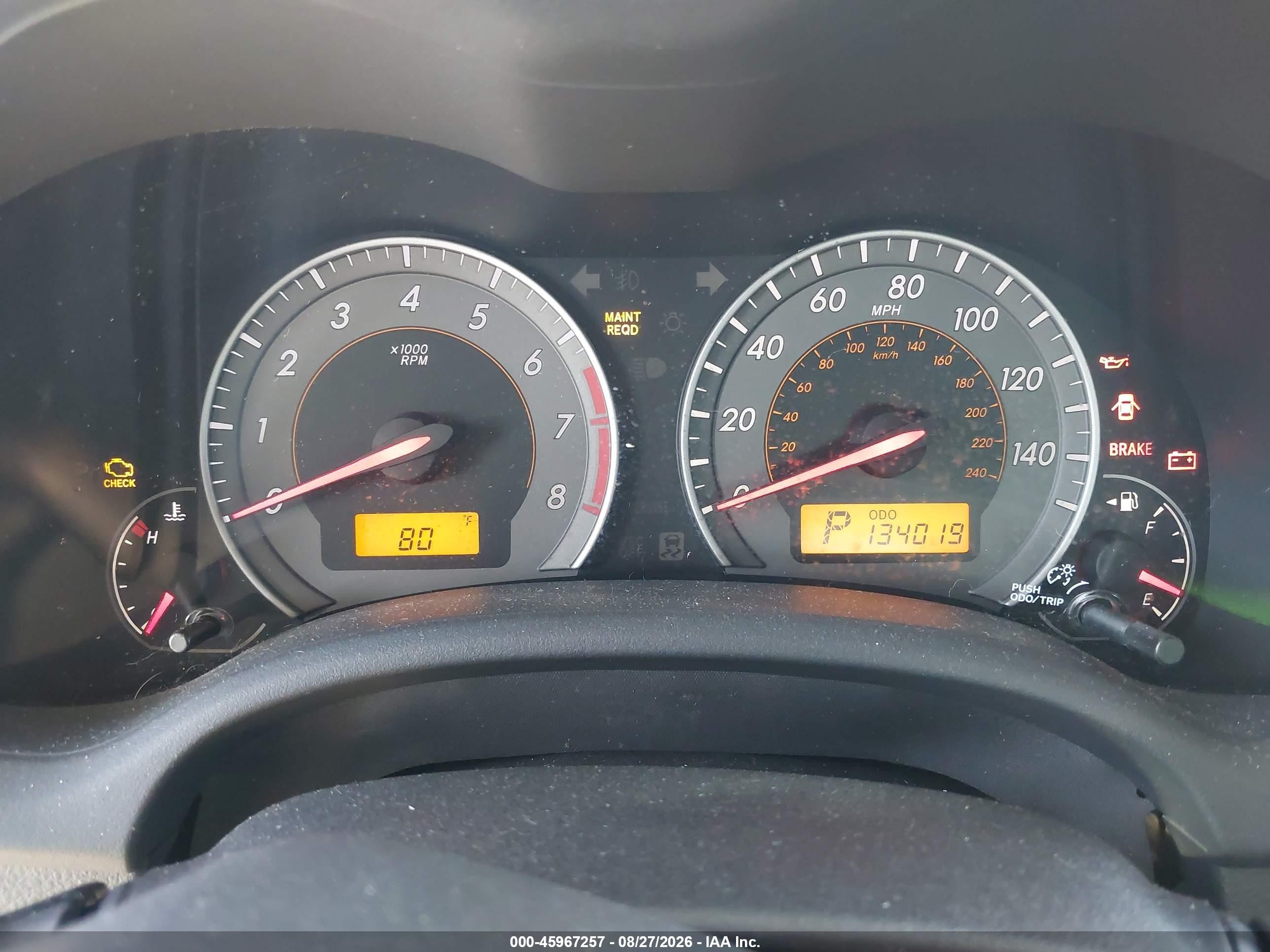 2010 Toyota Corolla S Серый vin: 2T1BU4EE6AC457914