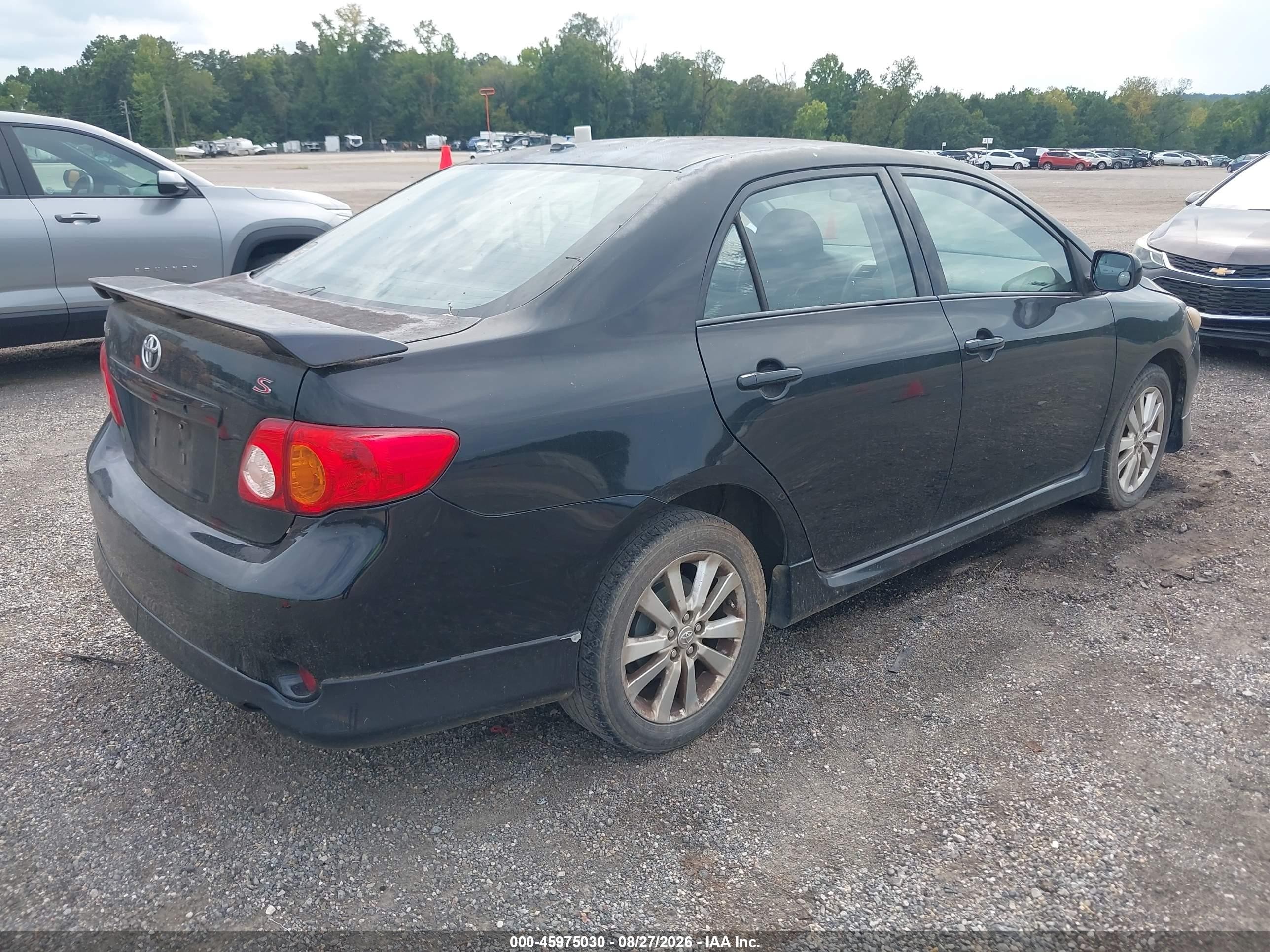 2010 Toyota Corolla S Black vin: 2T1BU4EE6AC459968