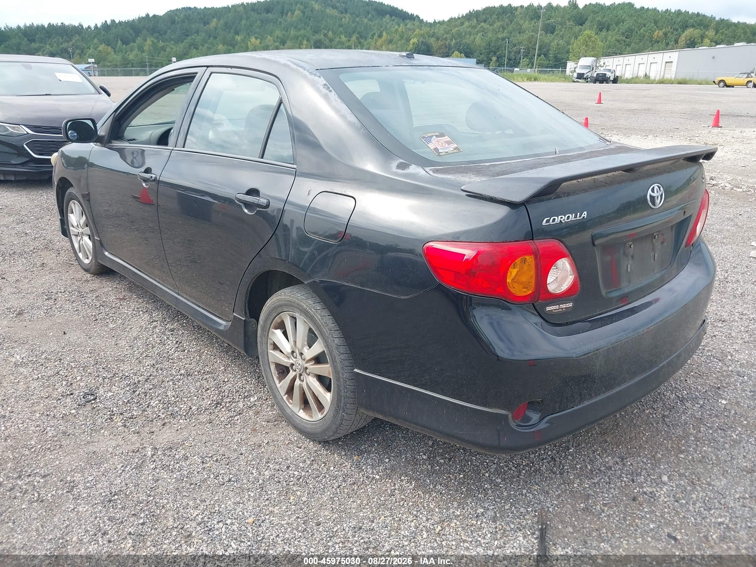 2010 Toyota Corolla S Black vin: 2T1BU4EE6AC459968