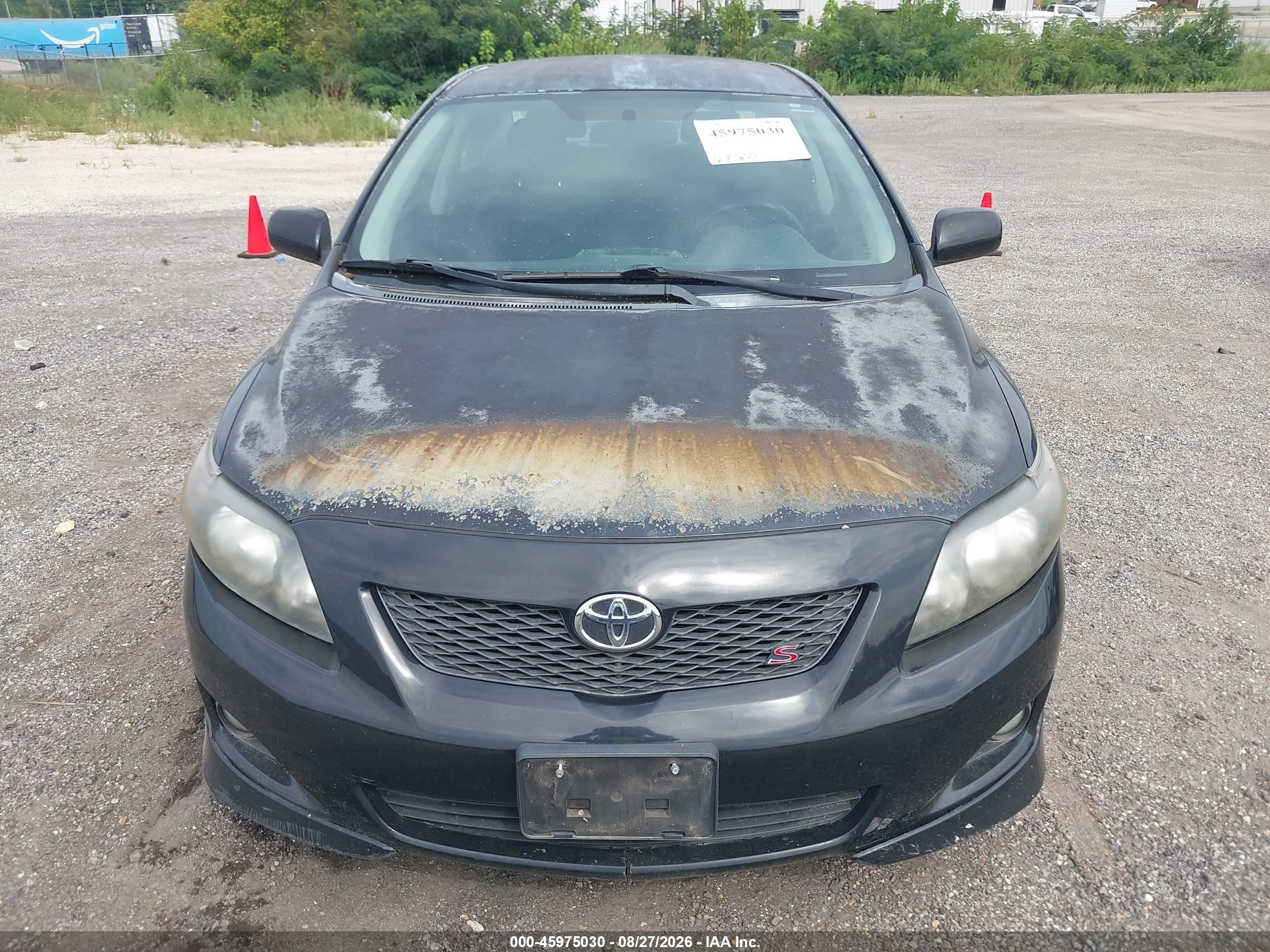 2010 Toyota Corolla S Black vin: 2T1BU4EE6AC459968