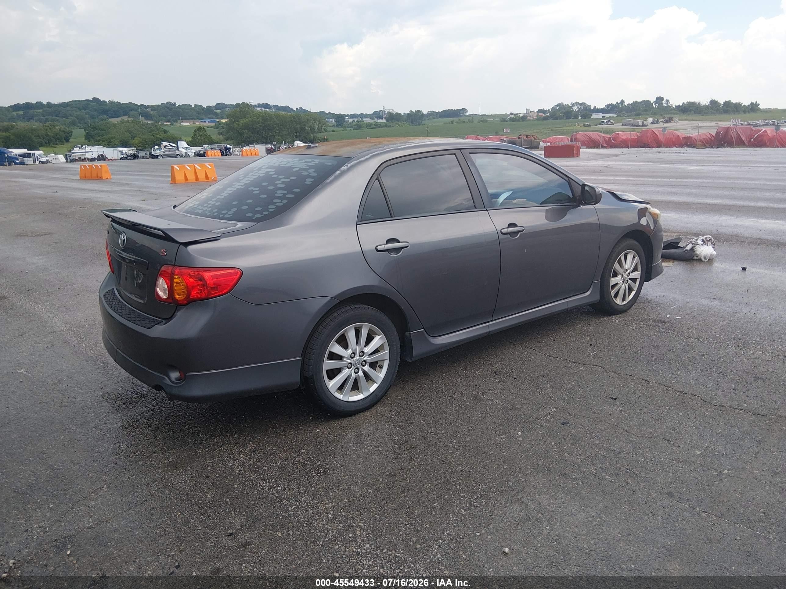 2010 Toyota Corolla S Gray vin: 2T1BU4EE6AC461476