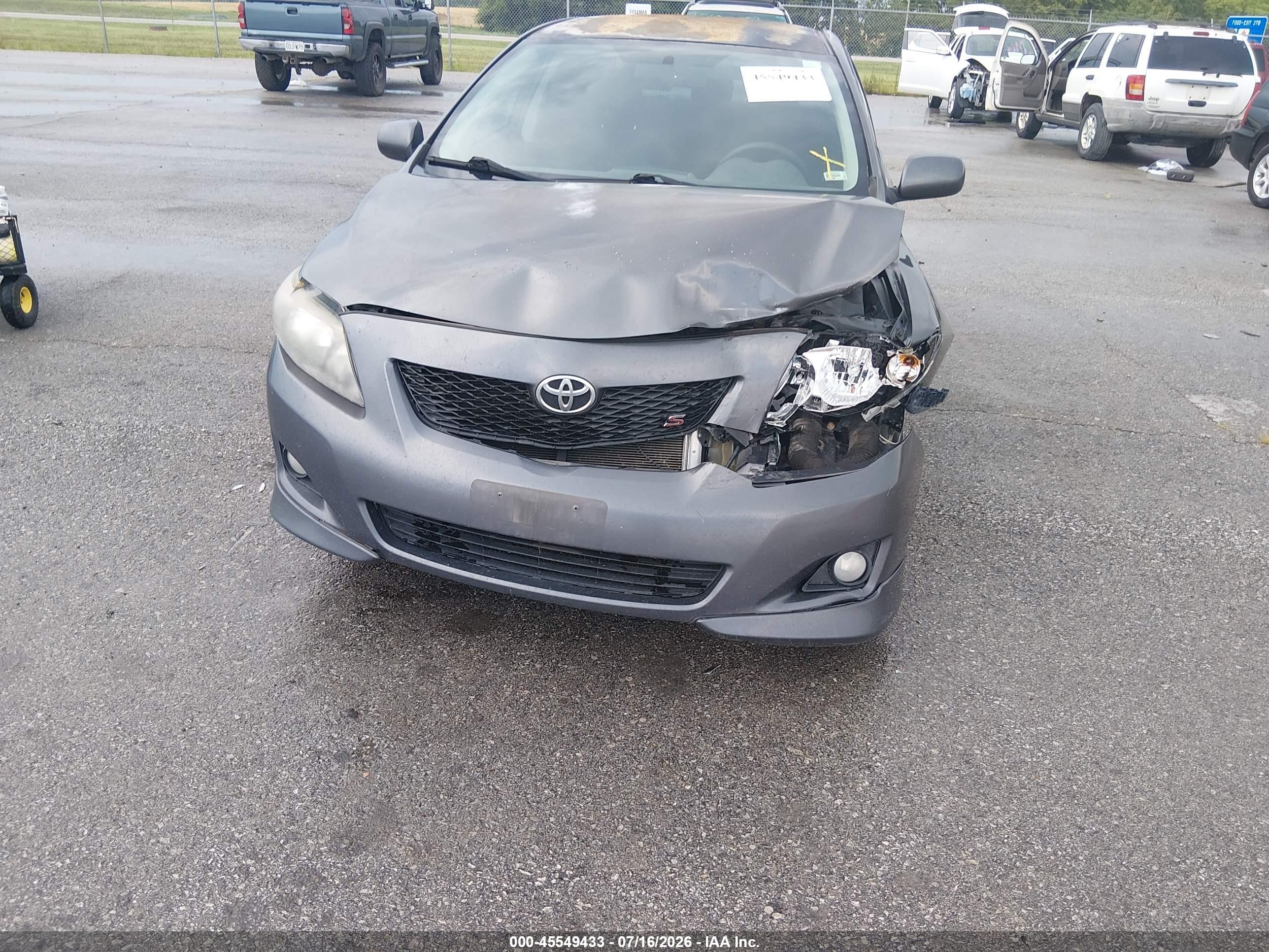 2010 Toyota Corolla S Gray vin: 2T1BU4EE6AC461476