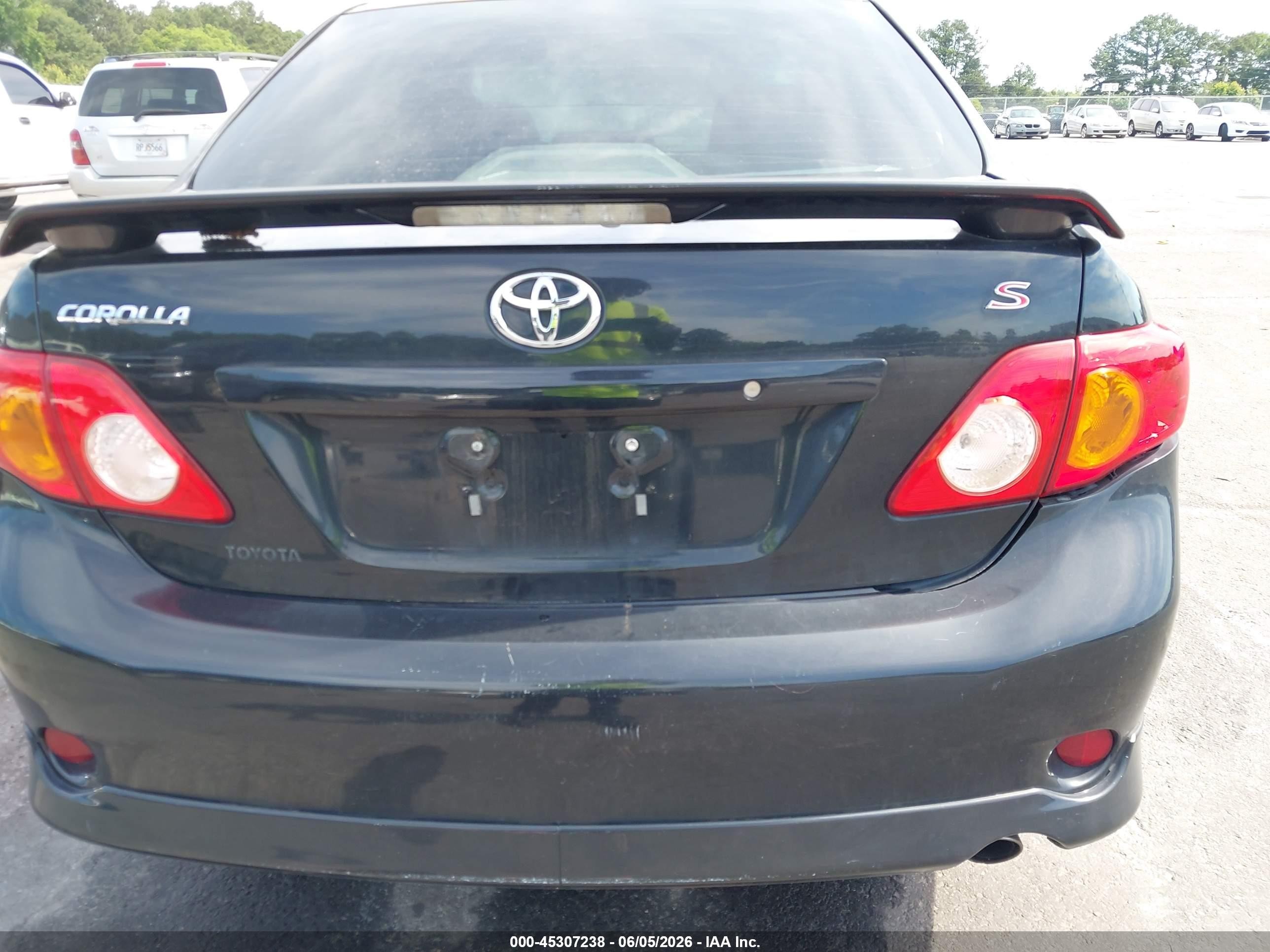 2010 Toyota Corolla S Black vin: 2T1BU4EE6AC501300