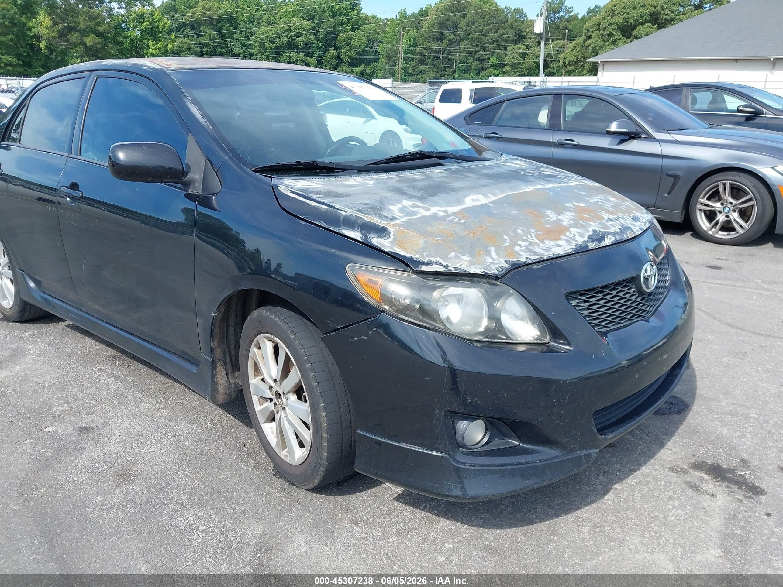2010 Toyota Corolla S Black vin: 2T1BU4EE6AC501300