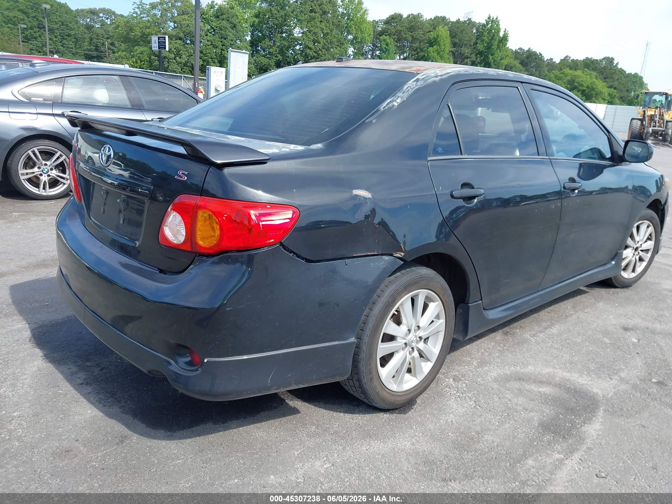 2010 Toyota Corolla S Black vin: 2T1BU4EE6AC501300