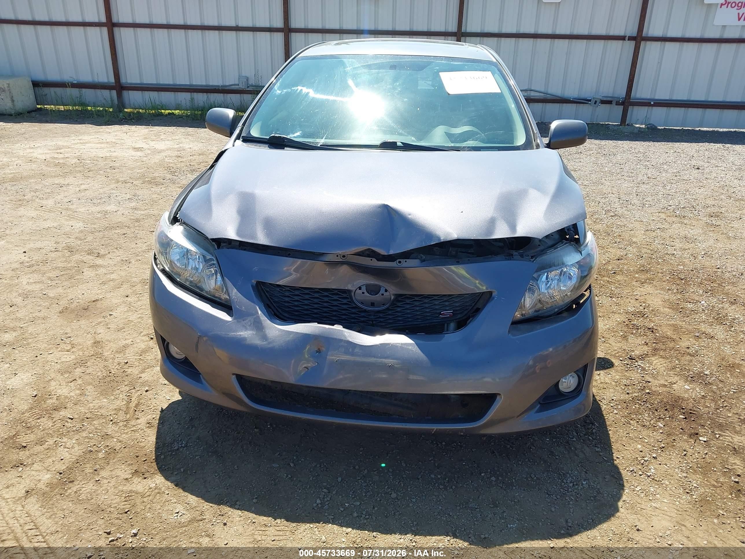 2010 Toyota Corolla S Gray vin: 2T1BU4EE6AC533793