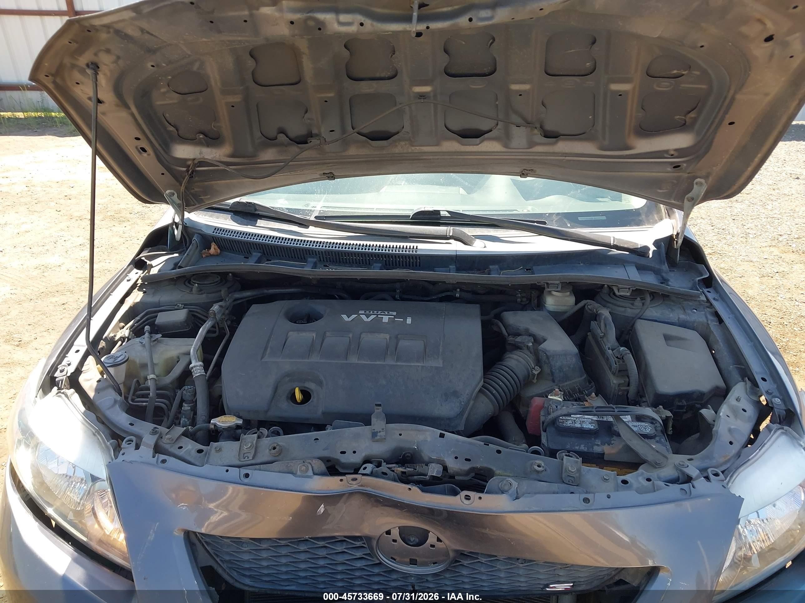 2010 Toyota Corolla S Gray vin: 2T1BU4EE6AC533793