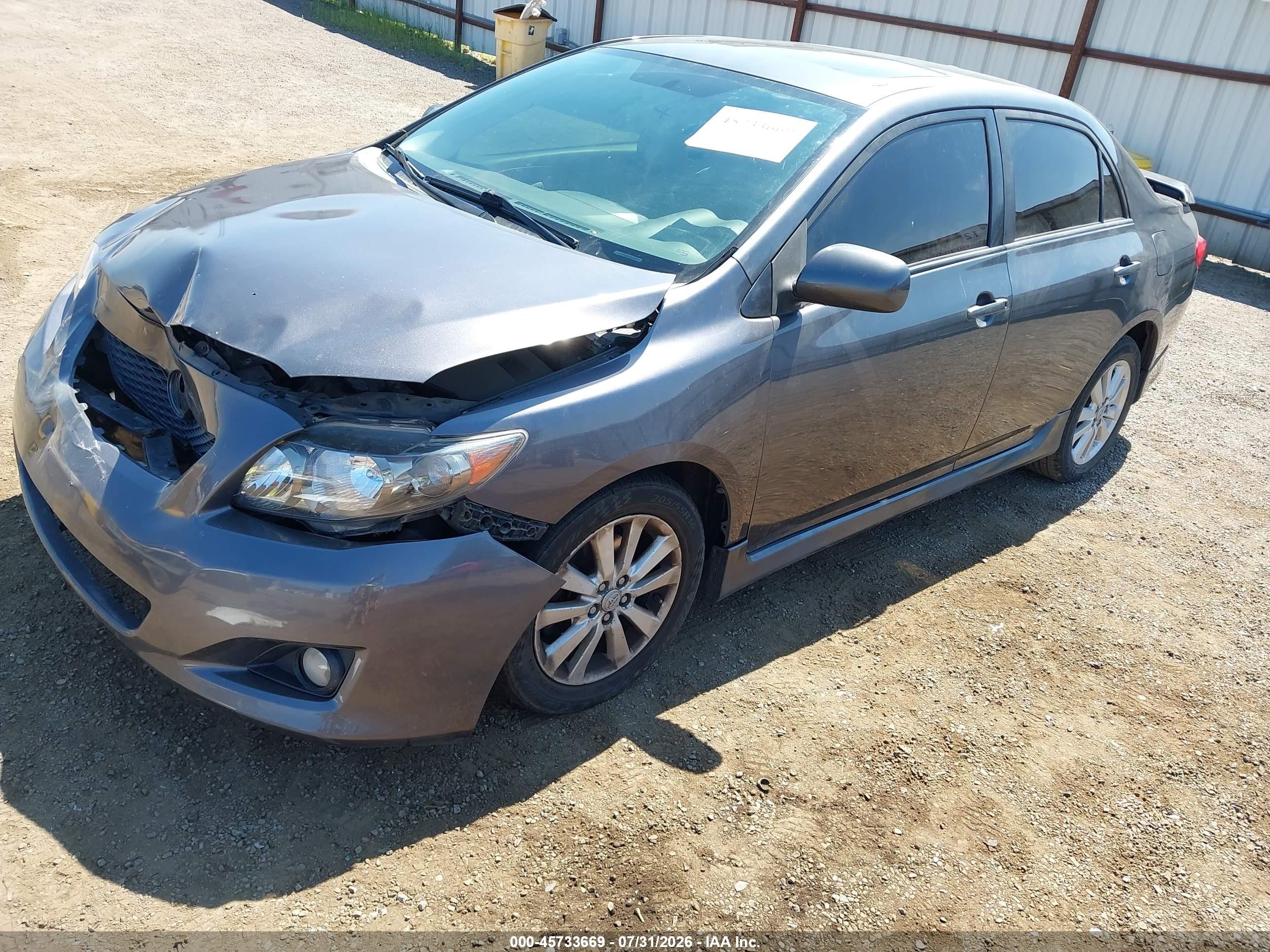 2010 Toyota Corolla S Gray vin: 2T1BU4EE6AC533793