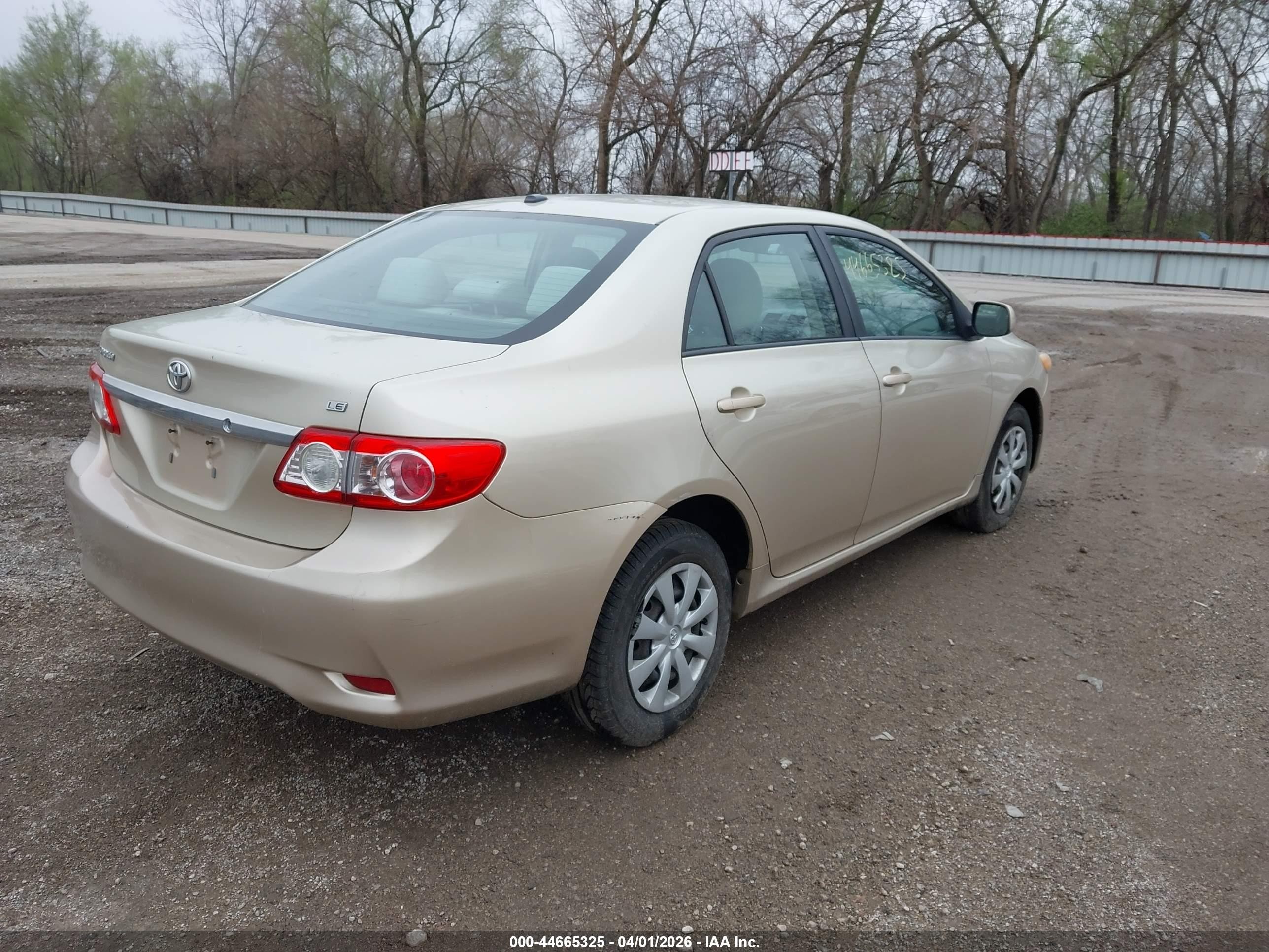 2011 Toyota Corolla Le Бежевый vin: 2T1BU4EE6BC574569