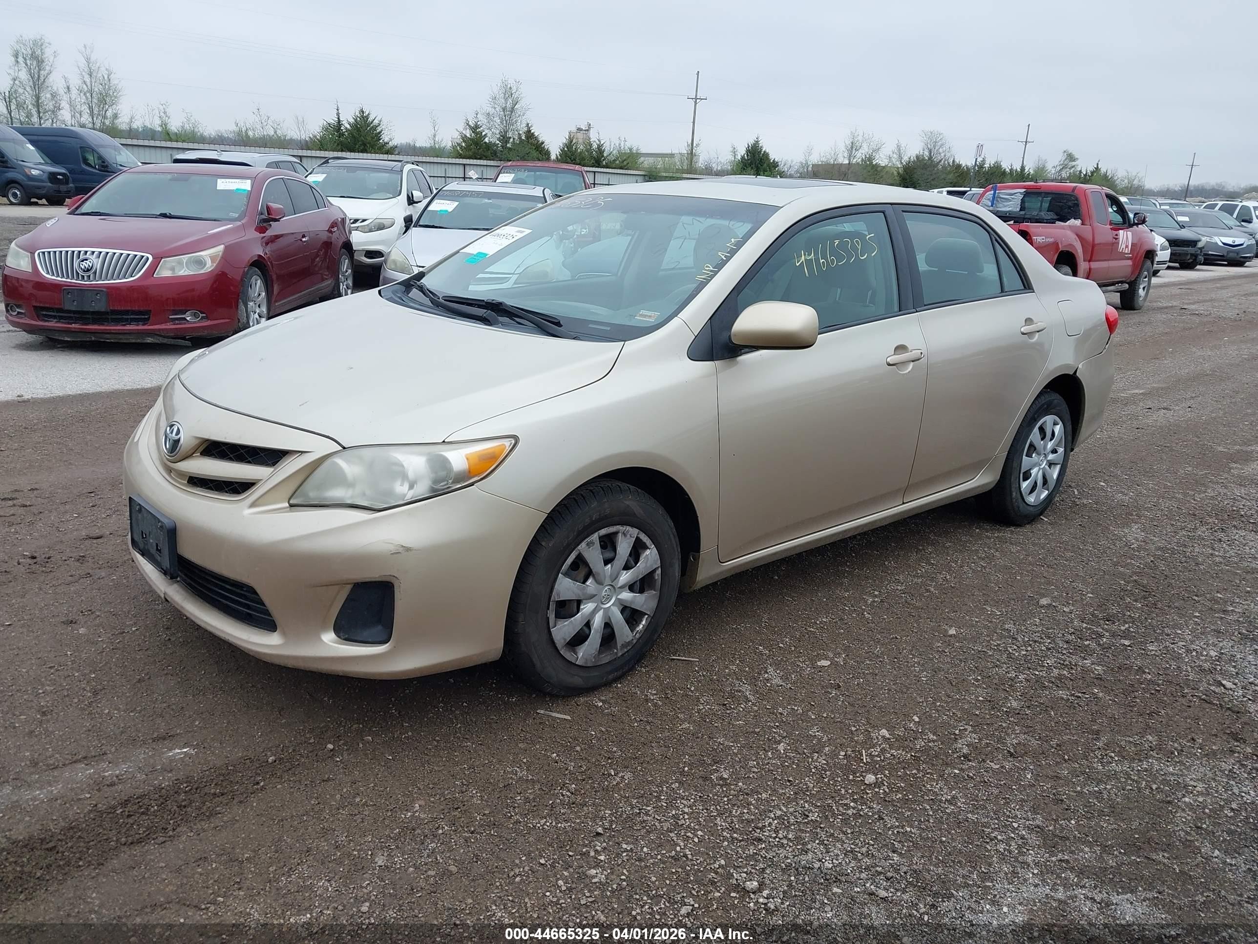 2011 Toyota Corolla Le Бежевый vin: 2T1BU4EE6BC574569