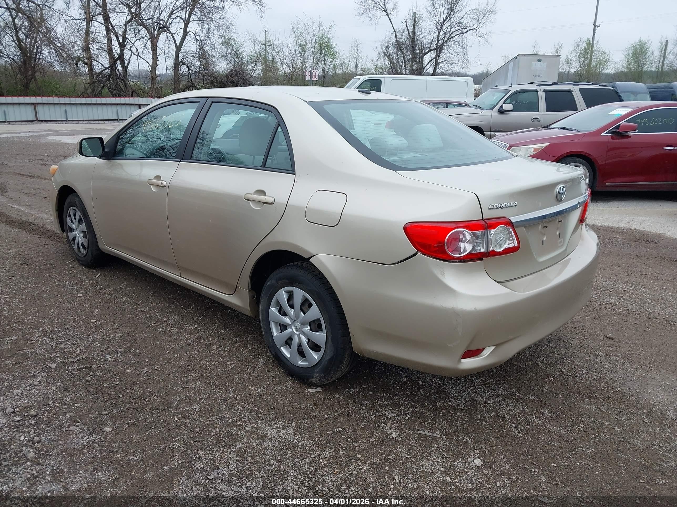 2011 Toyota Corolla Le Бежевый vin: 2T1BU4EE6BC574569