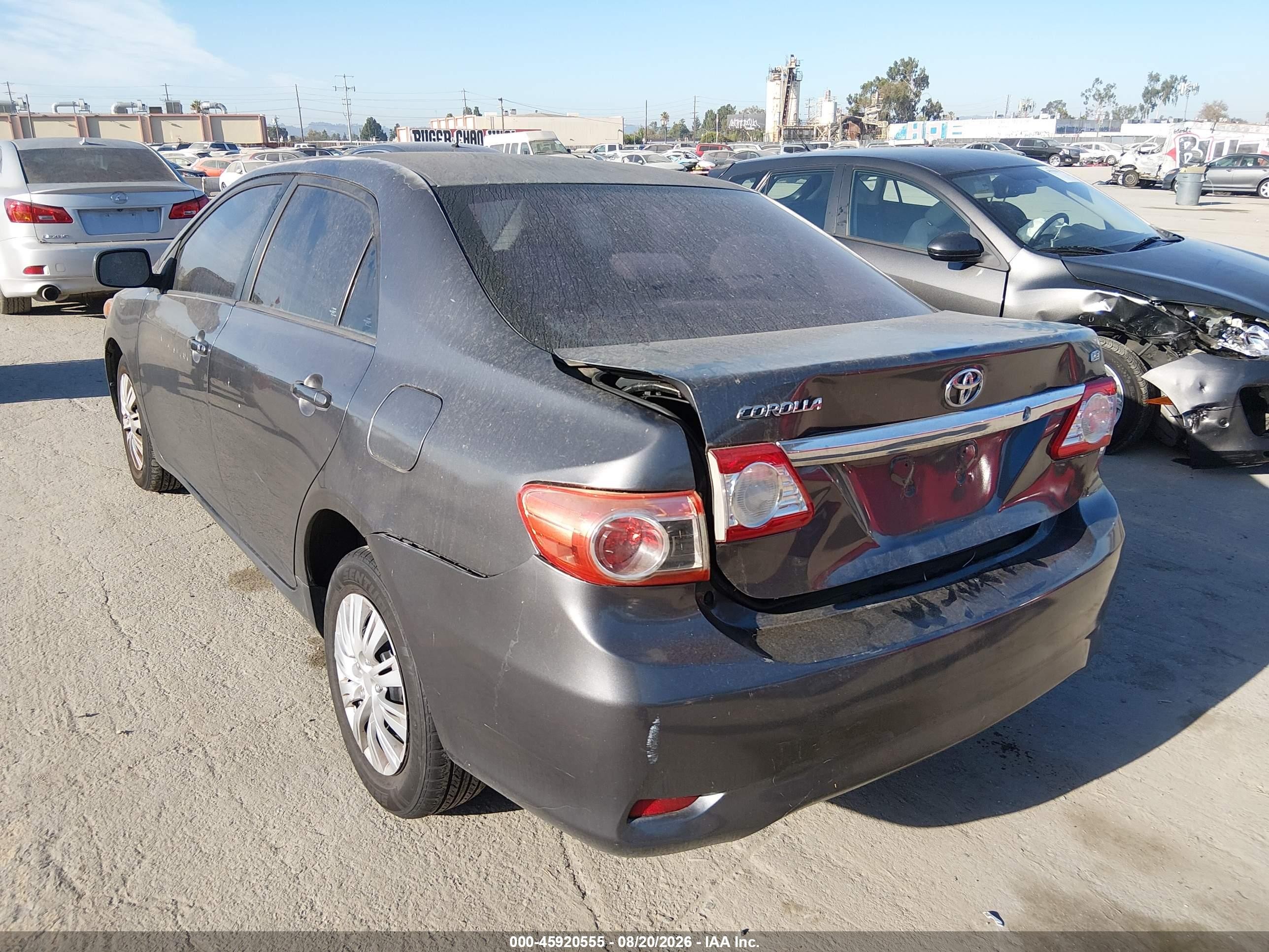 2011 Toyota Corolla Le Gray vin: 2T1BU4EE6BC589427